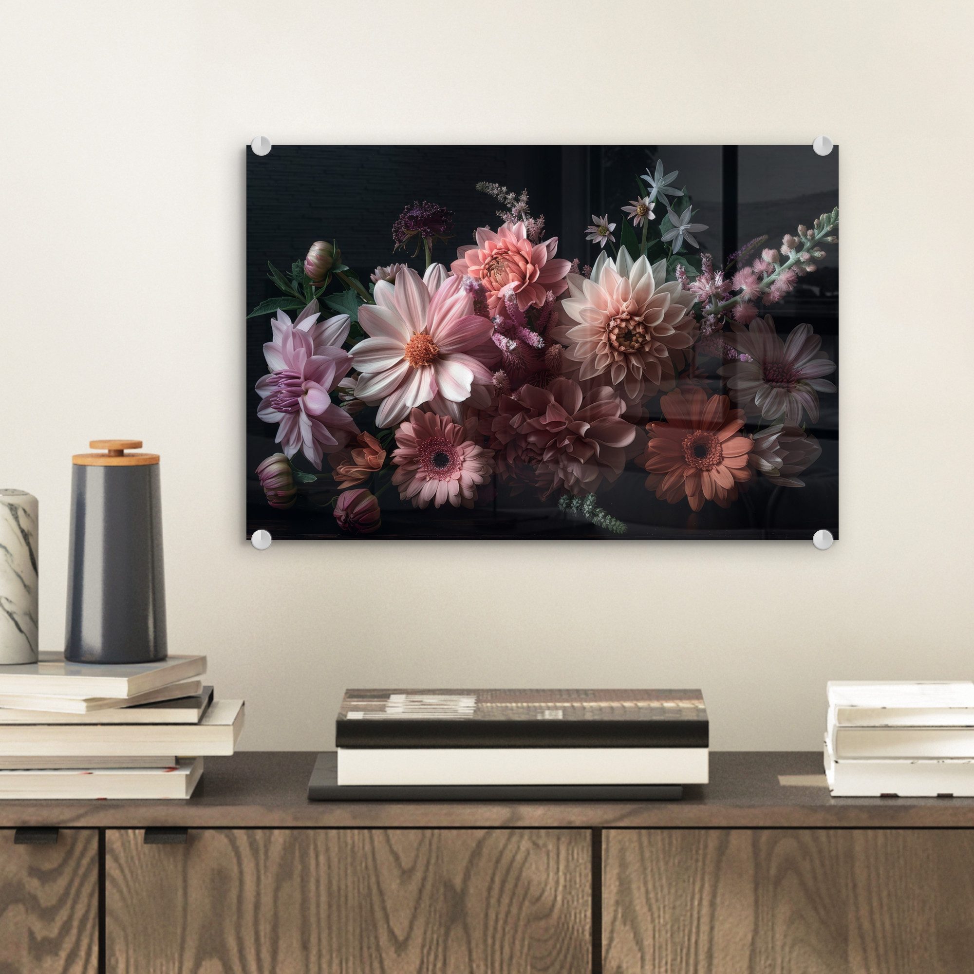 MuchoWow Acrylglasbild Blumen - Bunt - günstig online kaufen