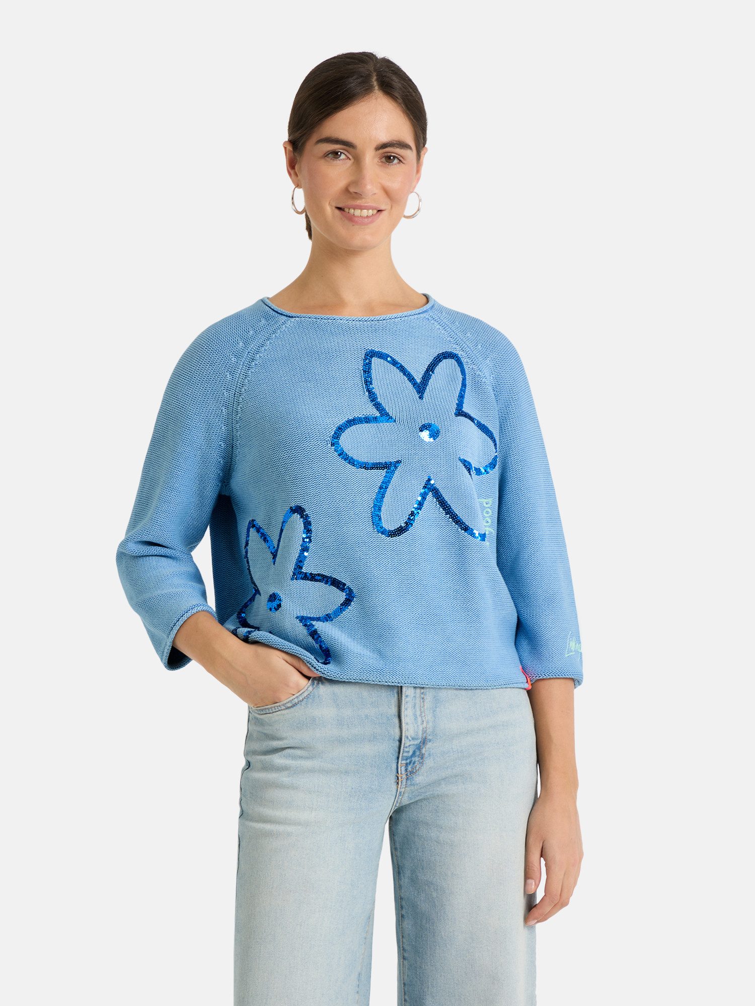 Lieblingsstück Strickpullover AuriL mit Pailleten, bestickt