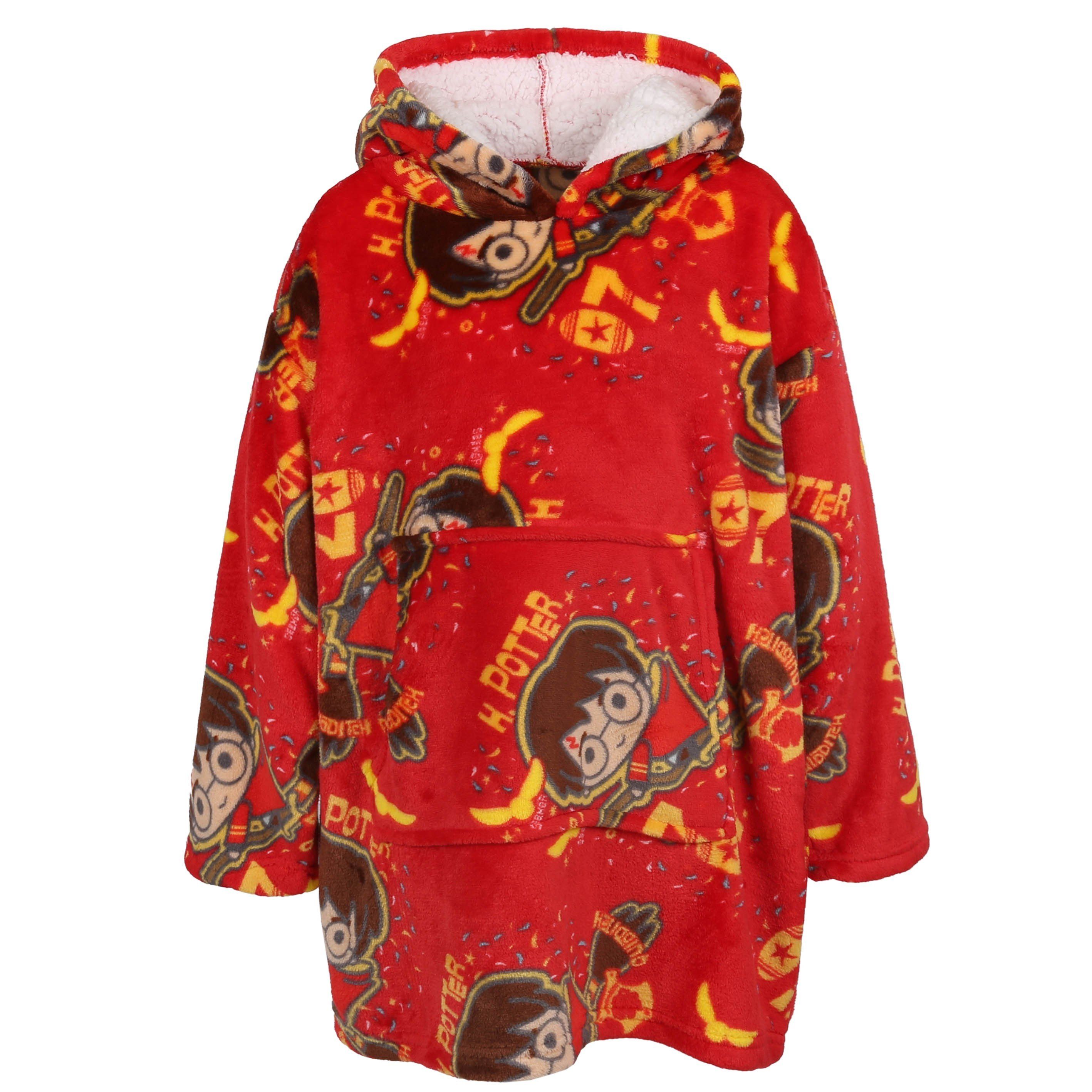 Sarcia.eu Kinderbademantel Harry Potter - Roter Kinderhoodie/Decke mit Kapuze, 7-14 Jahre