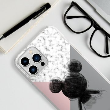 DeinDesign Handyhülle Disney Marmor Mickey Mouse Mickey Mouse Scribble, Apple iPhone 13 Pro Max Silikon Hülle Bumper Case Handy Schutzhülle