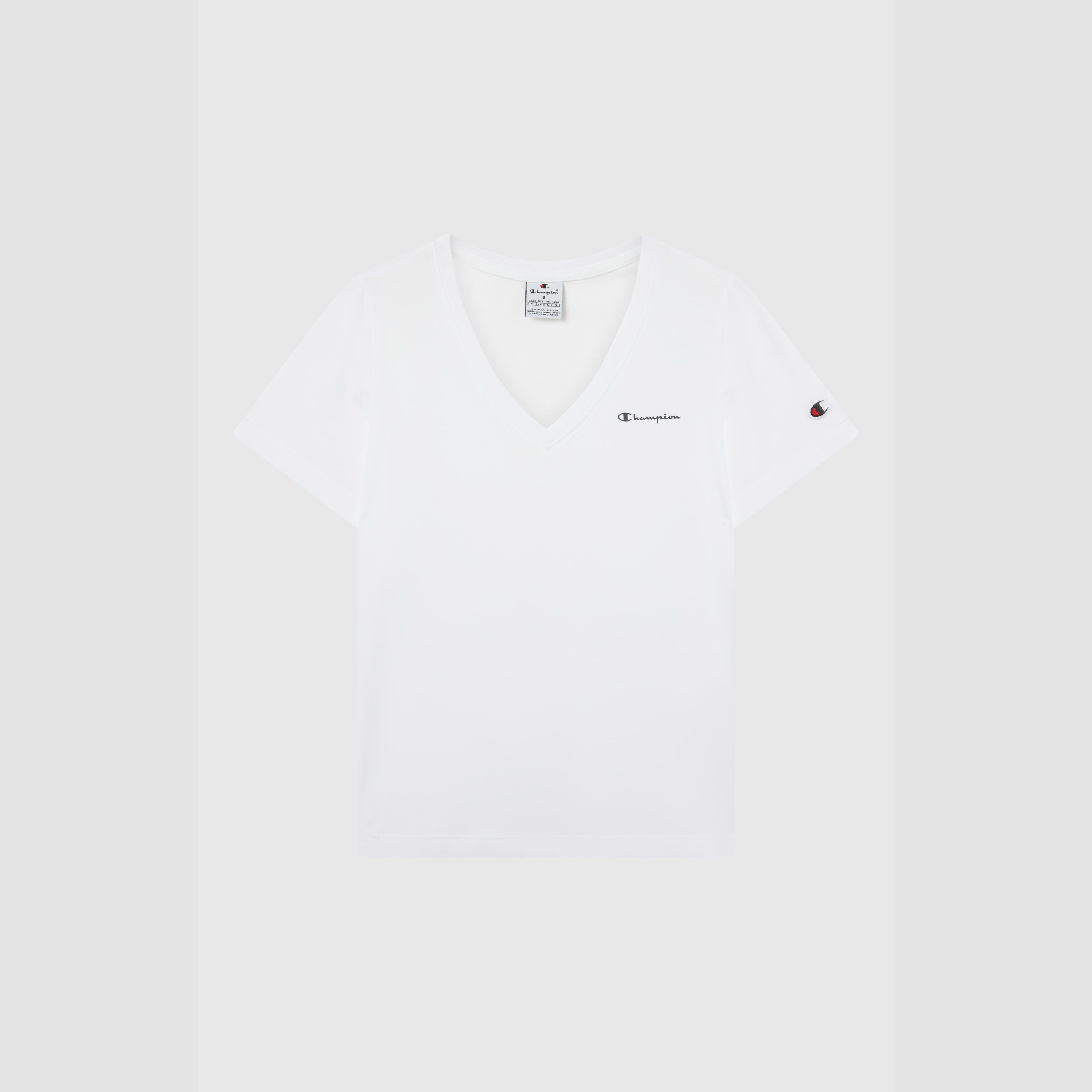 Champion T-Shirt ICONS CONTRAST V-Neck T-Shirt mit Rundhalsausschnitt, aus Baumwolle, Kurzarmdesign