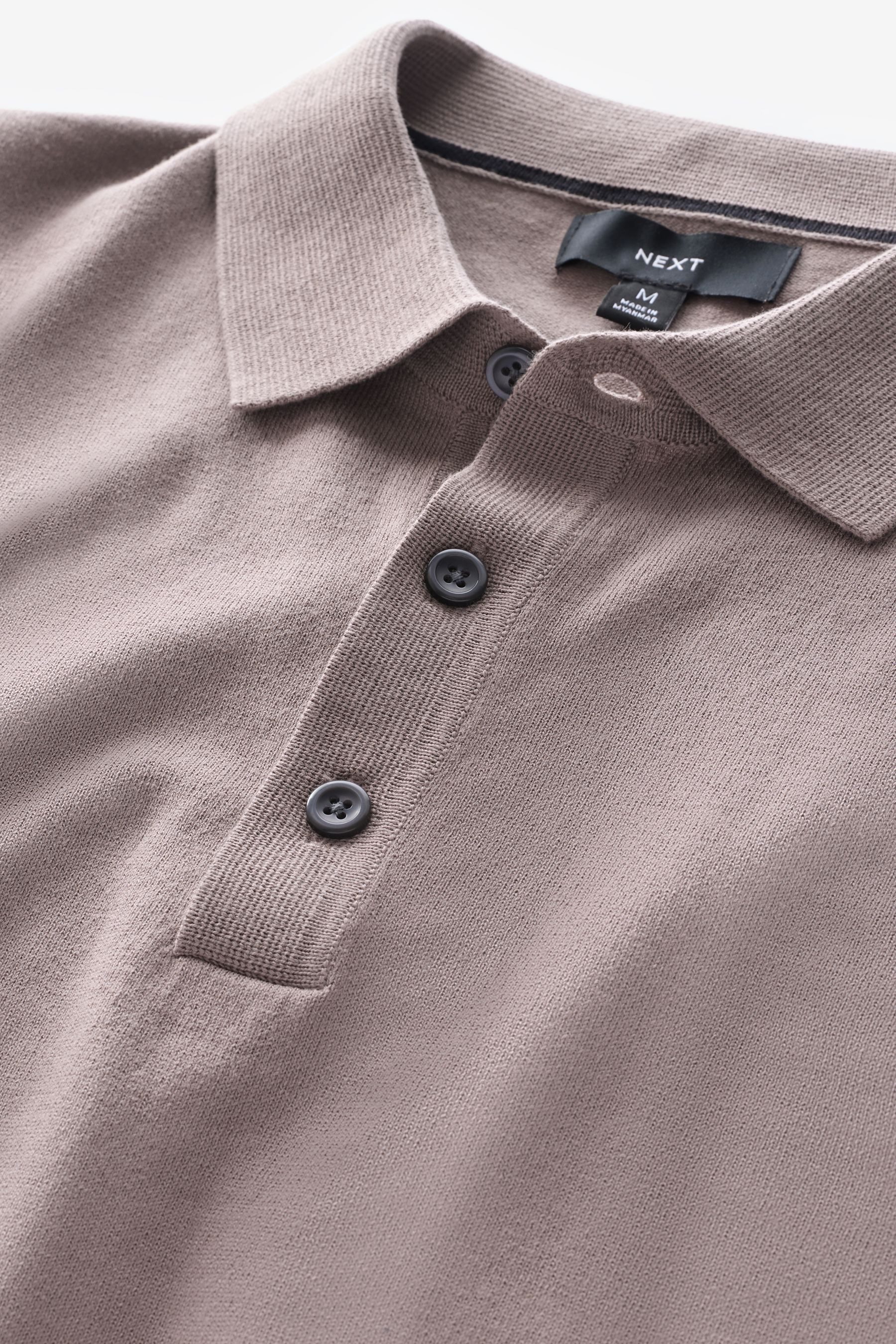 Next Langarm-Poloshirt Langärmeliges Slim Fit Poloshirt günstig online kaufen