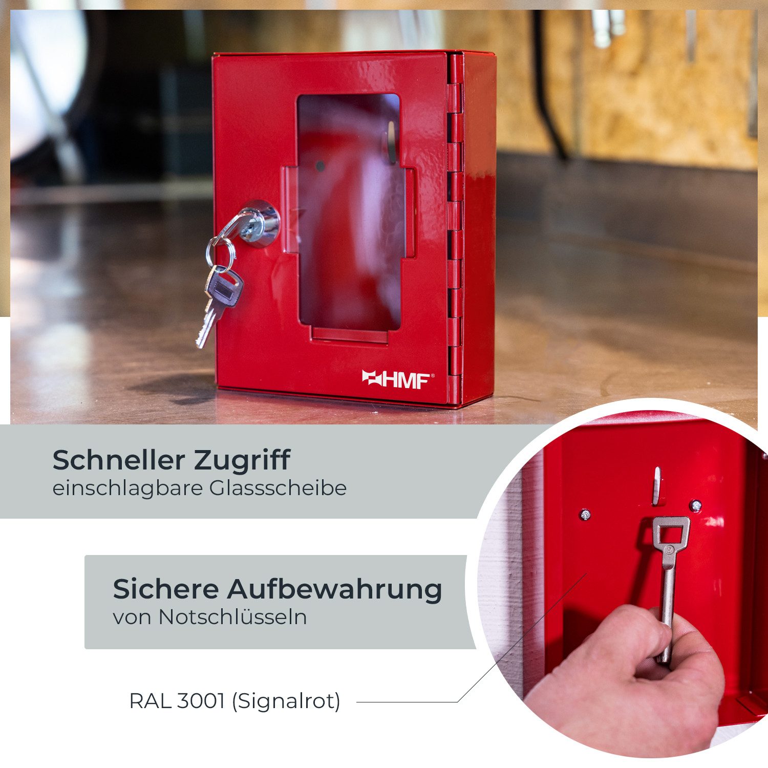 HMF Schlüsselkasten Schlüsselkasten abschließbarer Notschlüsselkasten mit günstig online kaufen