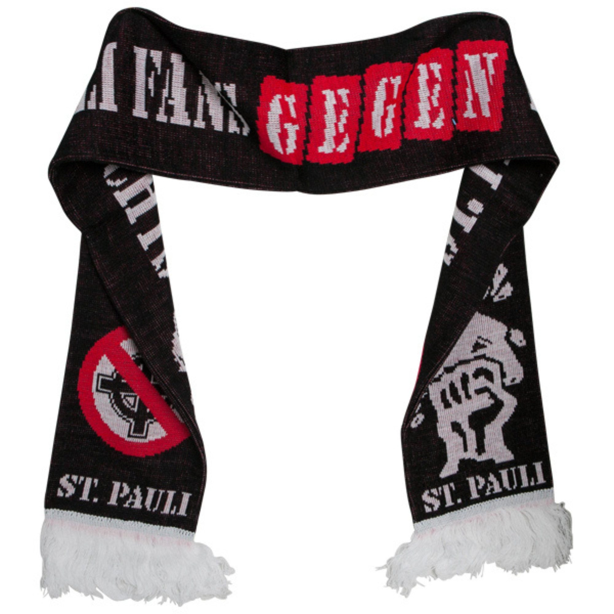 FC St. Pauli Schal FC St. Pauli - Schal gegen rechts - dunkelbraun