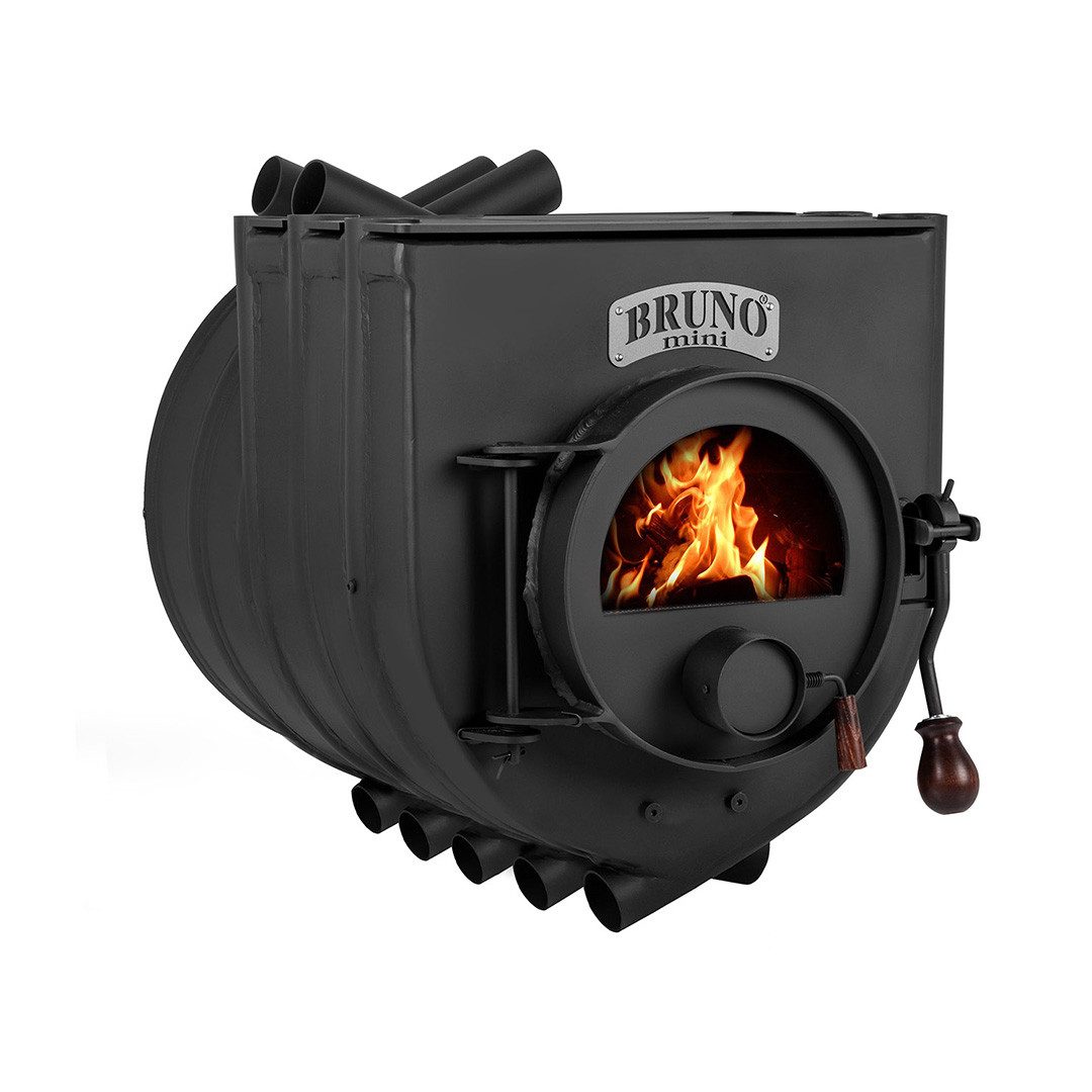Bruno Kaminofen Bruno® Werkstattofen Mini III mit Herdplatte schwarz 12 kW Stahl A, 12 kW