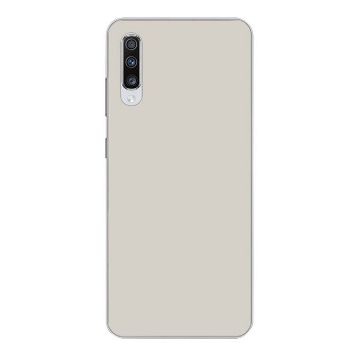 MuchoWow Handyhülle Grau - Hell - Herbst Phone Case Handyhülle Samsung Galaxy A70 Silikon Schutzhülle