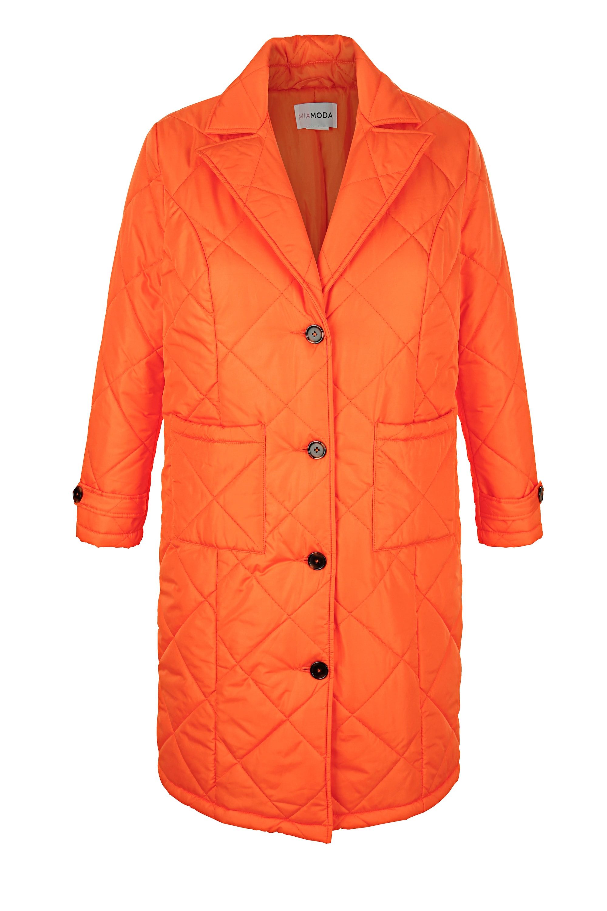 MIAMODA Wintermantel Steppmantel Revers Langarm günstig online kaufen