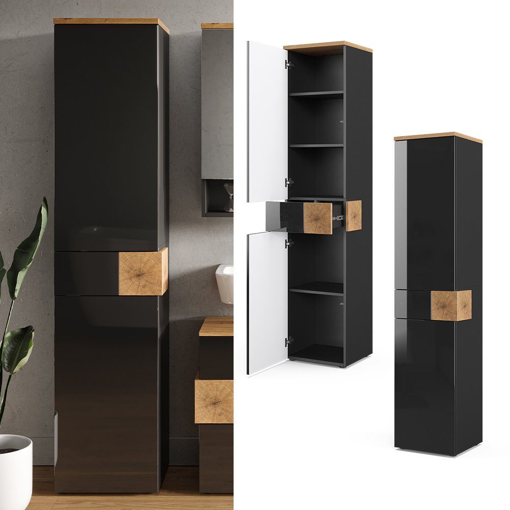 Vicco Hochschrank Eden, Anthrazit/Artisan-Eiche, 40 x günstig online kaufen