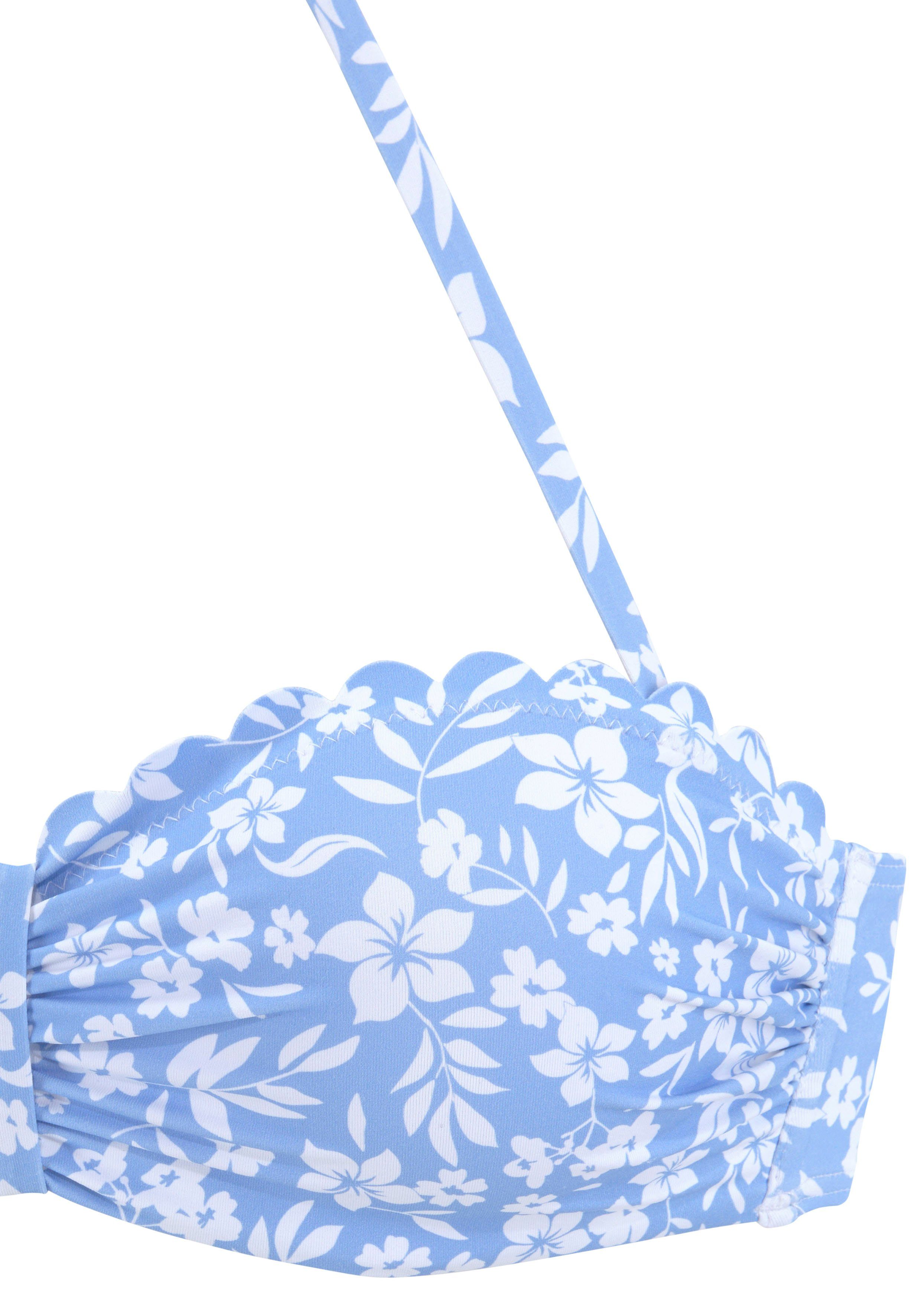 Vivance Bügel-Bandeau-Bikini-Top Leni, mit gelaserter Wellenkante