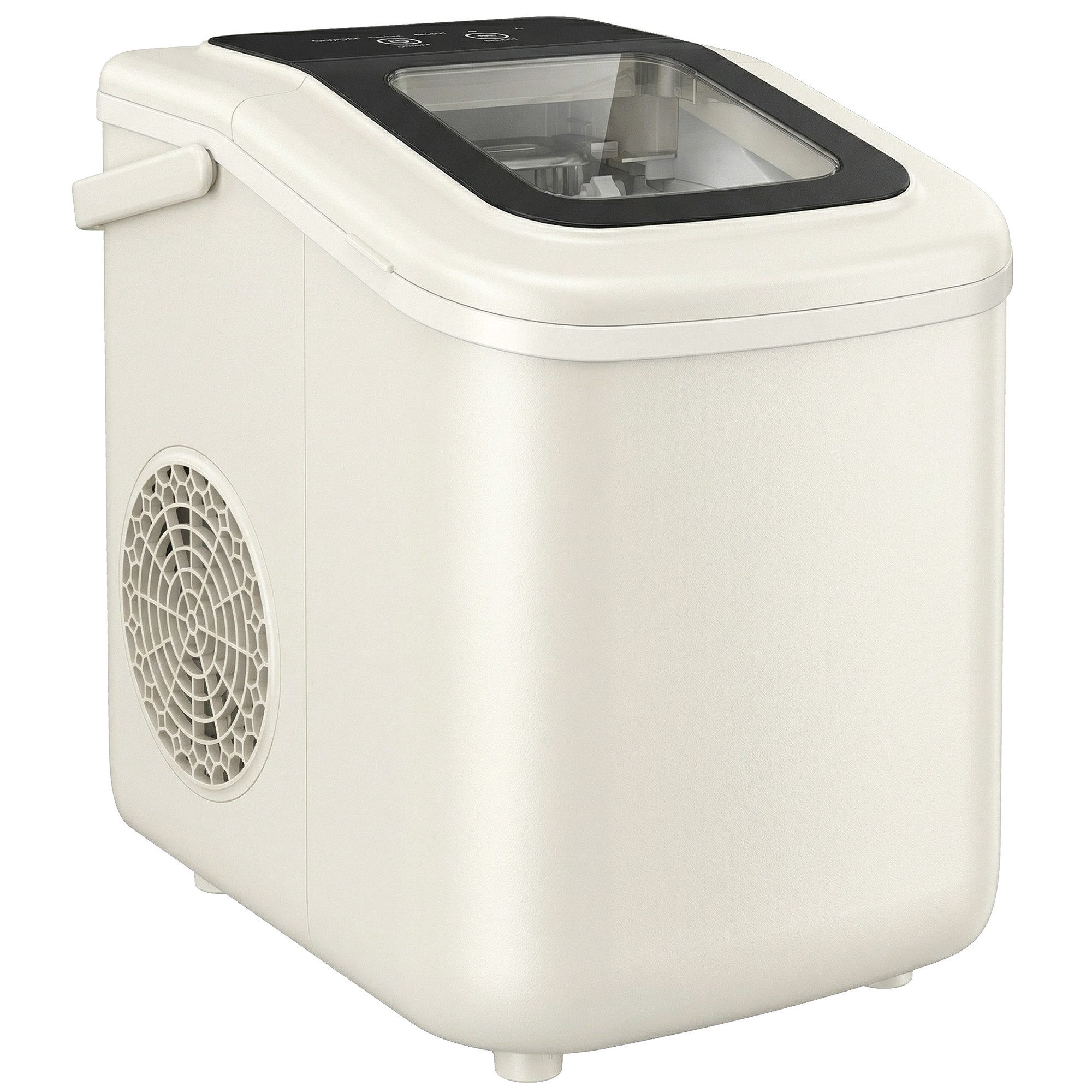 Novzep Eiswürfelmaschine Tragbare Eiswürfelmaschine mit Selbstreinigung, Eisschaufel & Korb, 12 kg/24 Std