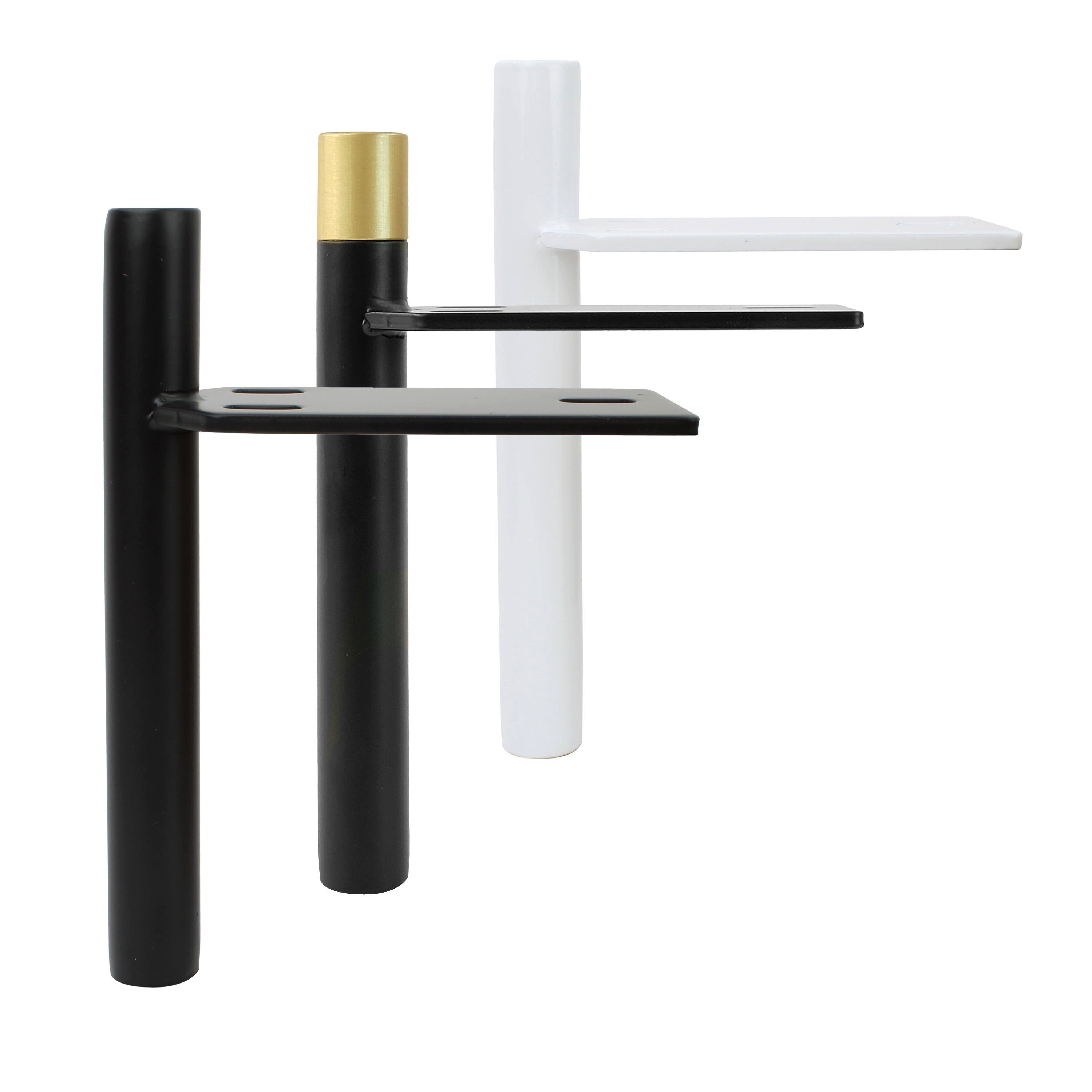 Natural Goods Berlin Möbelfuß OUTSTANDING, (4-St), Möbelfüße für Betten, Sofas und Schränke, H 16cm, Schwarz