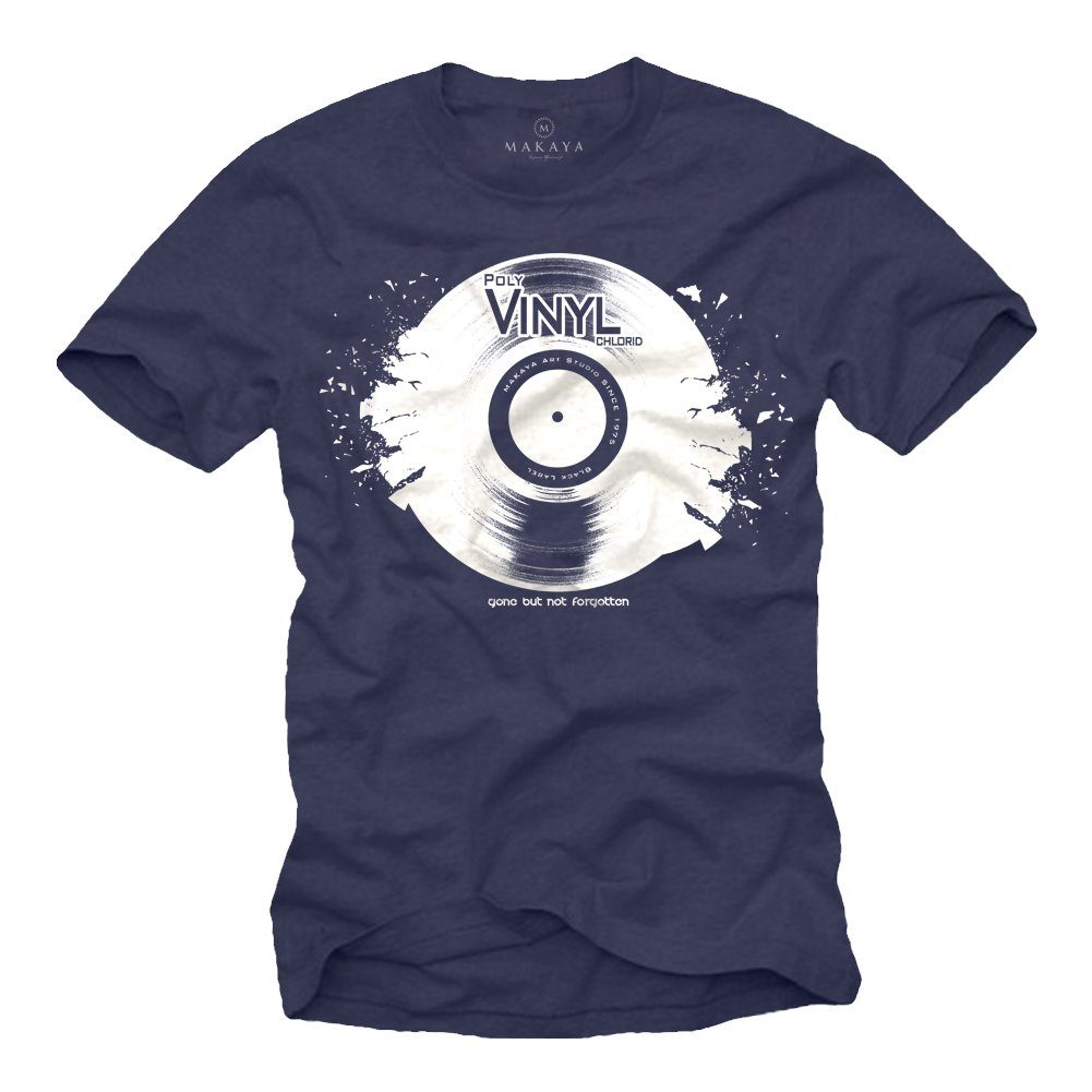 Print-Shirt Coole und Lustige Musik Sprüche für Herren Männer Jungen Schallplatte