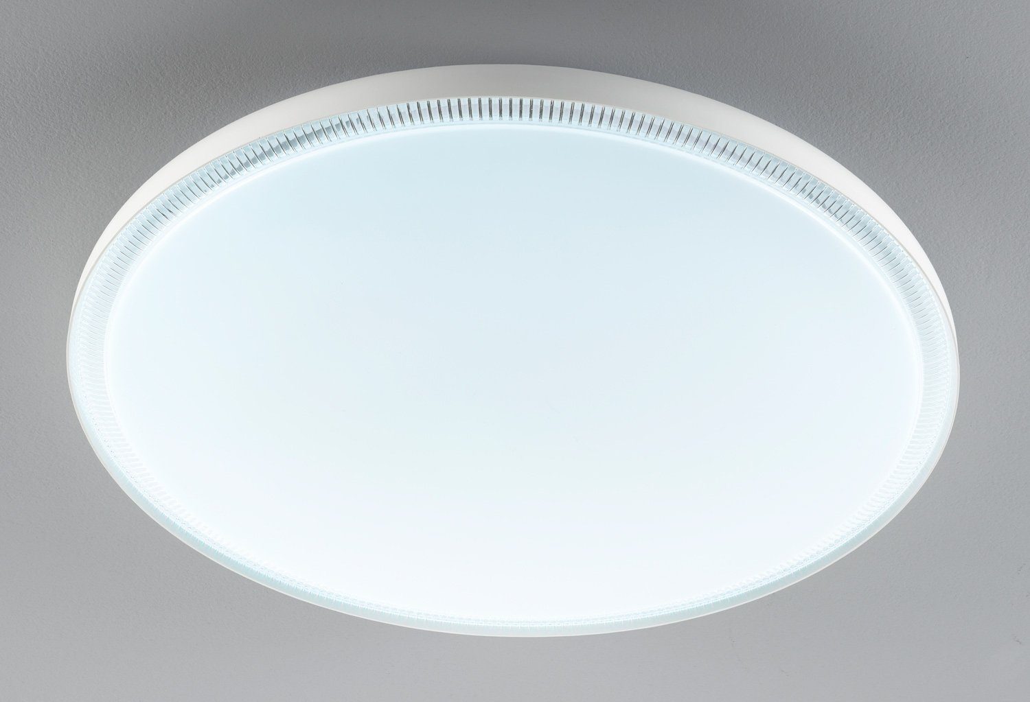 casa NOVA LED Deckenleuchte BOTT, 1-flammig, Ø 42 cm, Weiß, Metall, Acryl, Anpassung der Farbtemperatur, LED fest integriert, Neutralweiß, Warmweiß, Tageslichtweiß, LED Deckenlampe