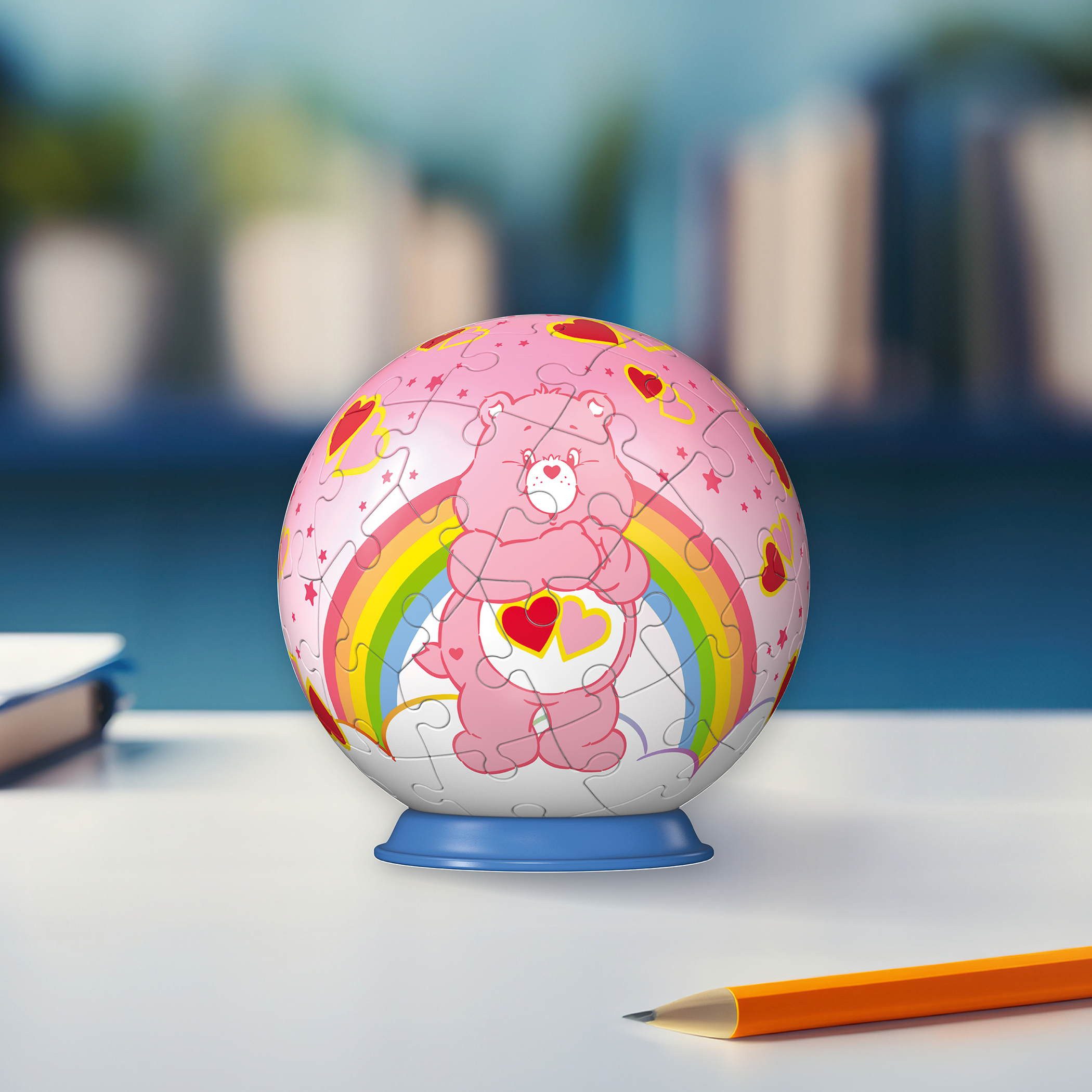 Ravensburger Puzzle 54 Teile 3D Puzzle-Ball Care Bears Love-a-Lot Bear 12008072, Puzzleteile