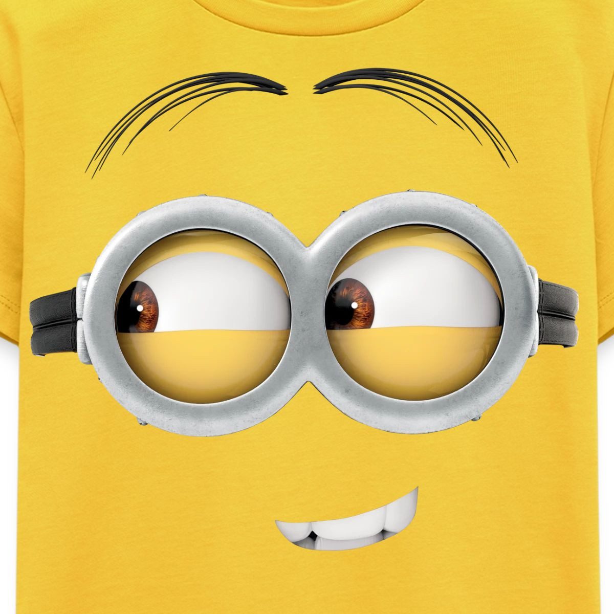 Spreadshirt T-Shirt Minions Dave Gesicht Kostüm Despicable Me Fasching Kinder Premium T-Sh (1-tlg)