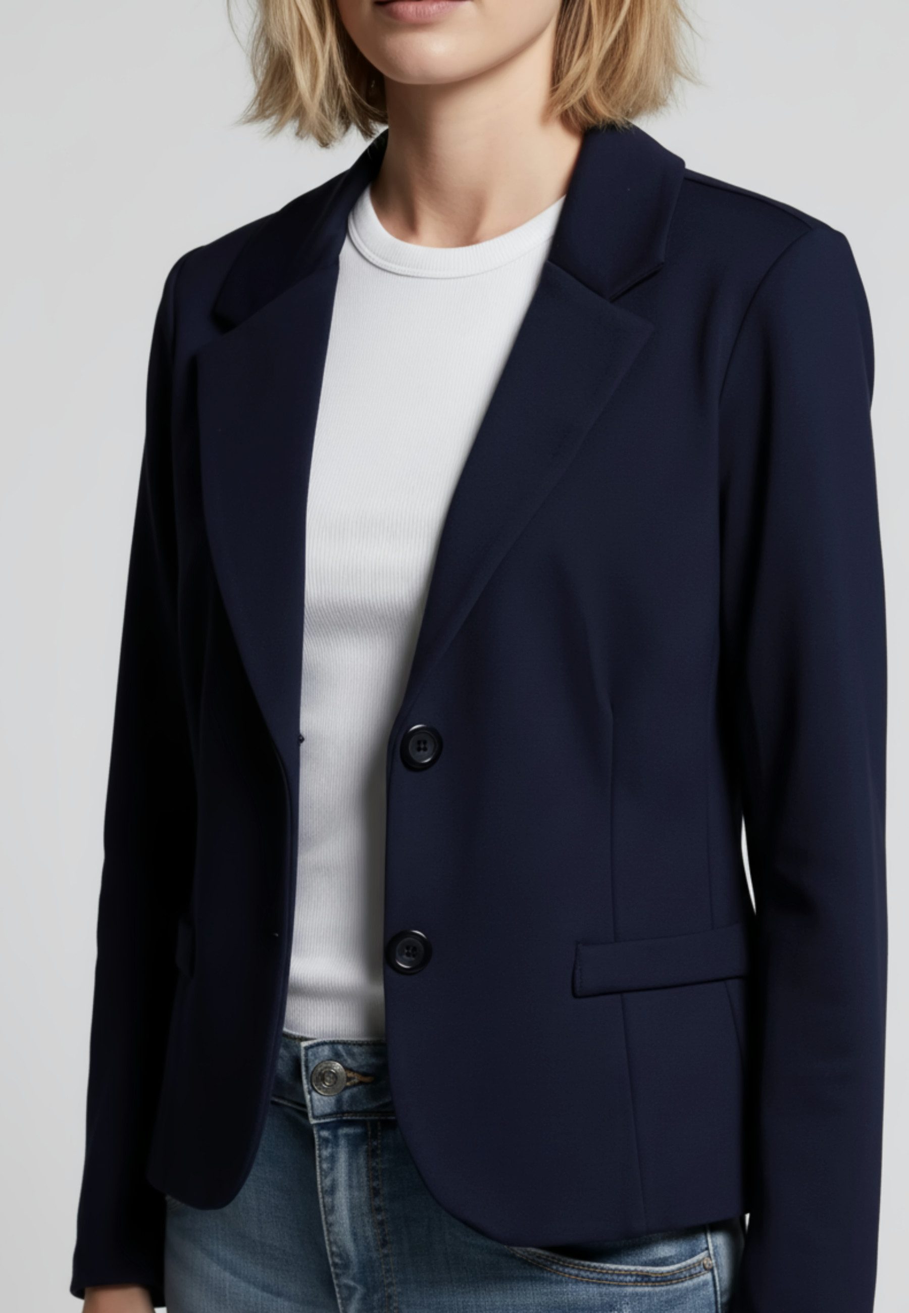 Andijamo-Fashion Jerseyblazer SHORT CLASSY Verkürzte, cleane Silhouette