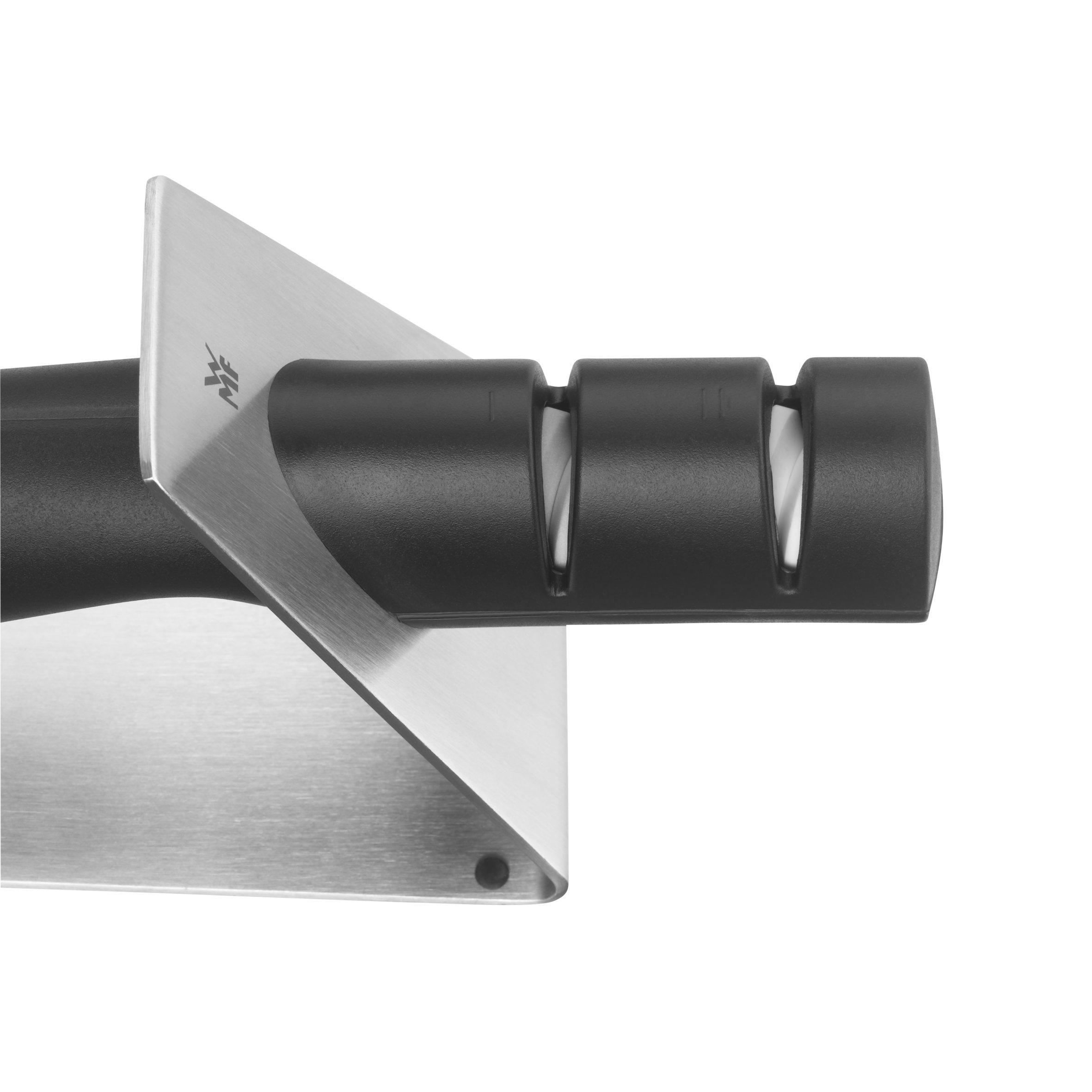 WMF Messerschärfer Gourmet Messerschärfer, 2-stufiges Schärfsystem, Keramikscheiben, rutschfester Stand