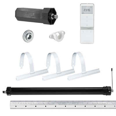 Nobily Achtkantwelle Rollladen-Set mit Mini Rollladenmotor, Handsender & Mechanik-Set, Komplett-Set, 1-St., 13Nm/36kg