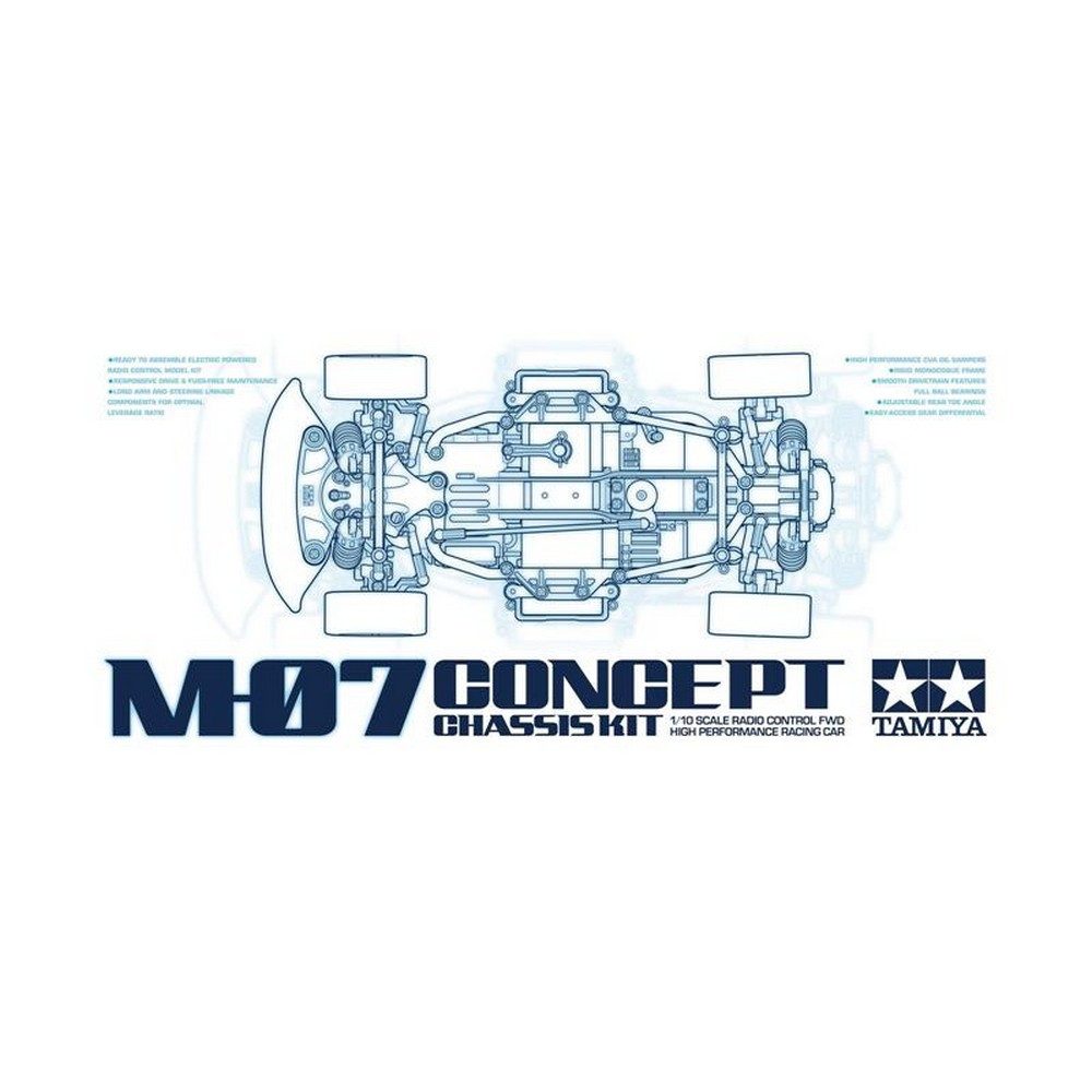 Tamiya Modellbausatz 1:10 RC M-07 Con. Chassis Kit