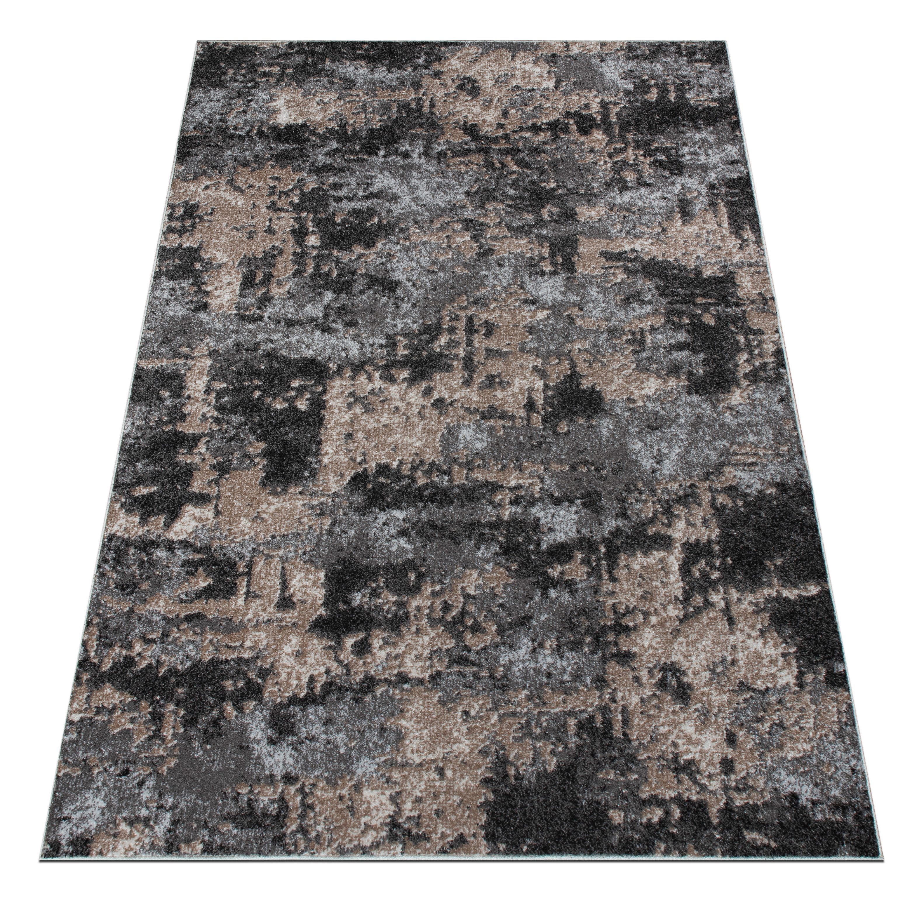 OTTO home Teppich Janory, Marmor-Optik, rechteckig, Höhe: 9 mm, mit besonders weichem Flor, Kurzflor, modernes Design