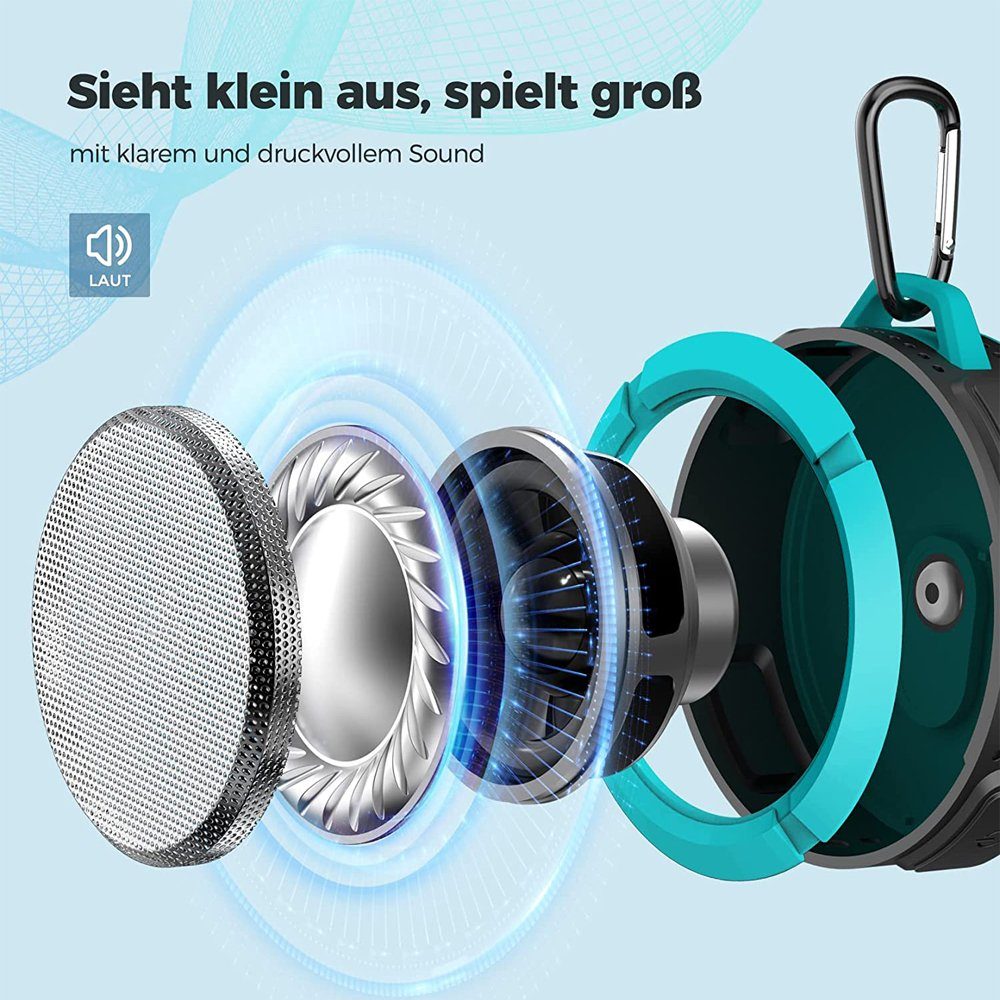 Lautsprecher Bluetooth GelldG Bluetooth Bluetooth-Lautsprecher Duschlautsprecher Wasserdicht,