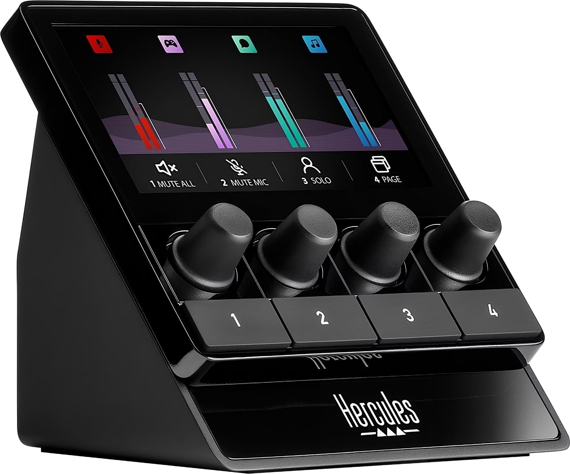 HERCULES Streaming Boxen Stream 100 Audio Controller Mixer für Gaming Streaming & Workflow, (Einzelgerät, 1 St., 1x Audio Controller)