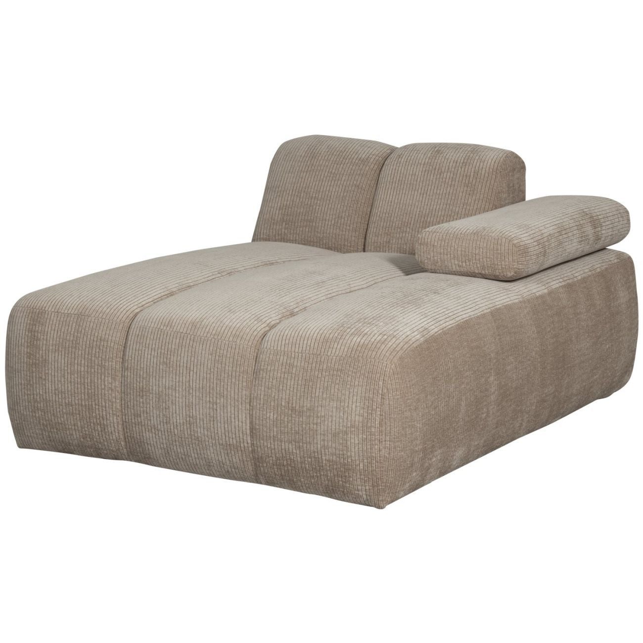 WOOOD Sofa Modulsofa Mojo Flachcord Chaiselongue-Rechts, Sand