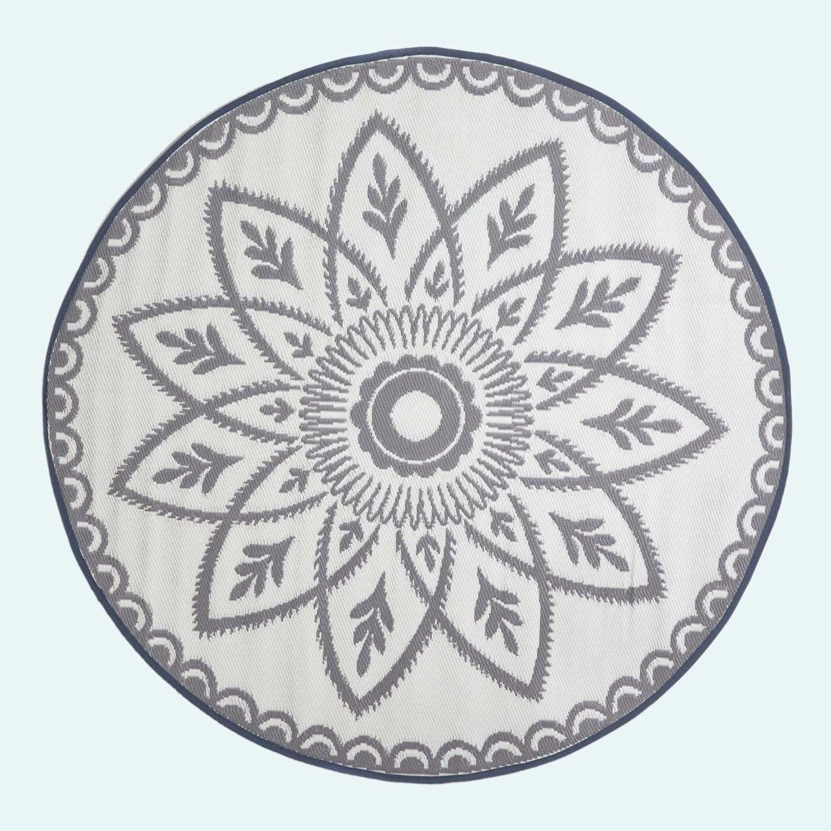 Outdoorteppich Runder Outdoor-Teppich Henna mit Mandala-Muster, 180 cm