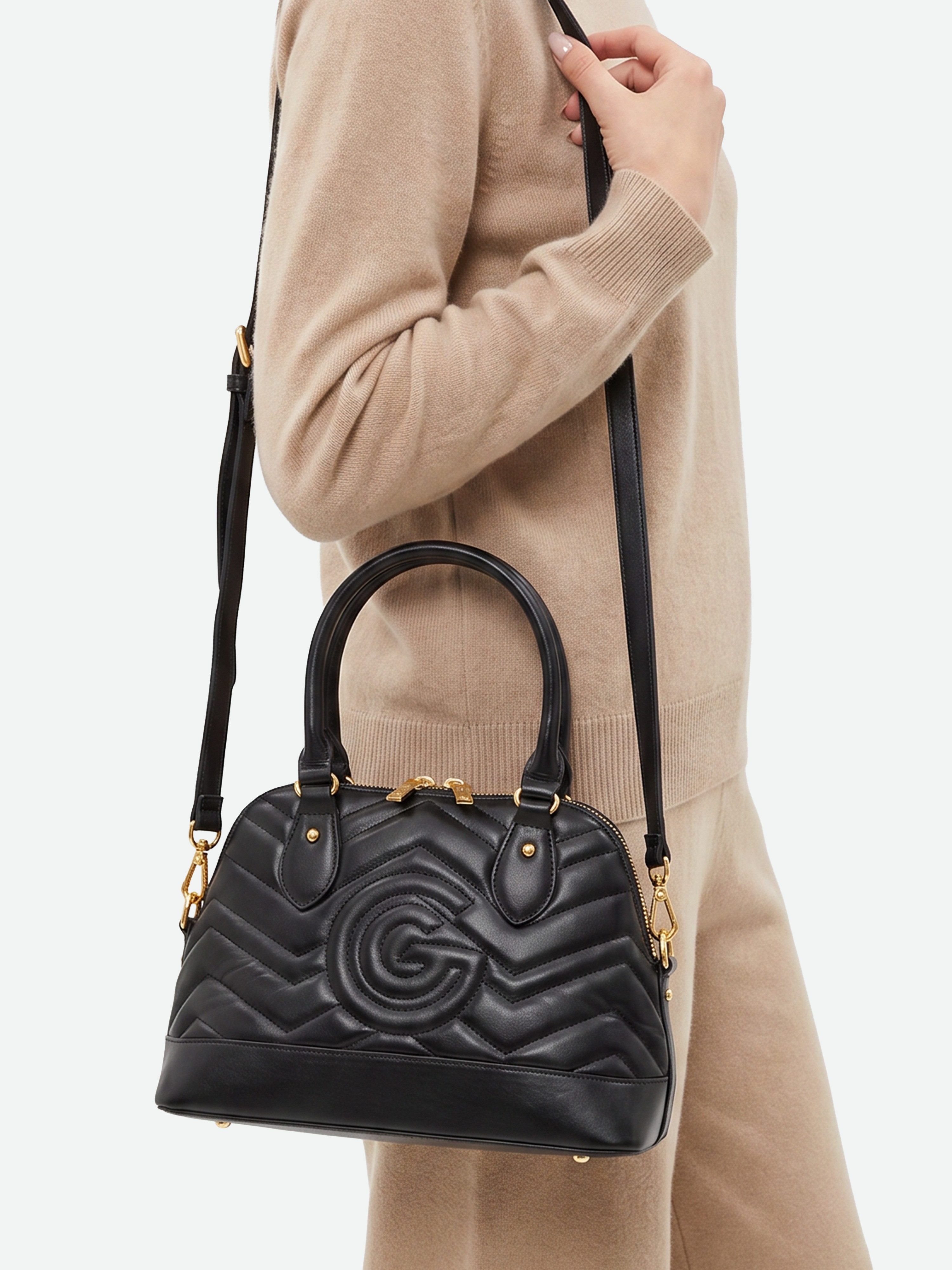 GABRIELLA G By Gabriella Gucci Handtasche JACKIE, Damen Umhängetasche, Handtasche, Tragetasche mit Logoprägung