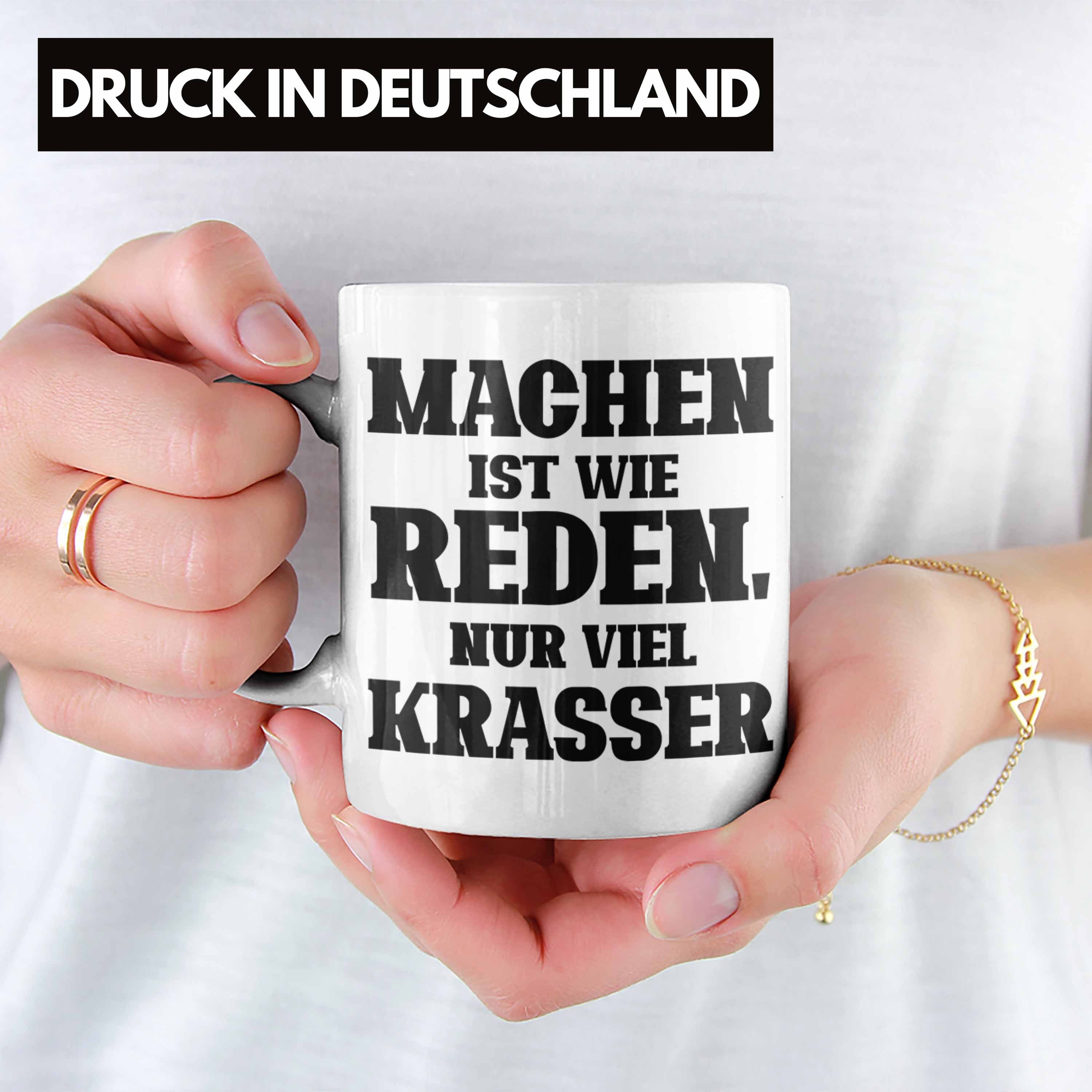 Trendation Tasse Lustige "Machen für Wie Geschenk Mac Tasse Weiss Ist Nur Krasser" Viel Reden