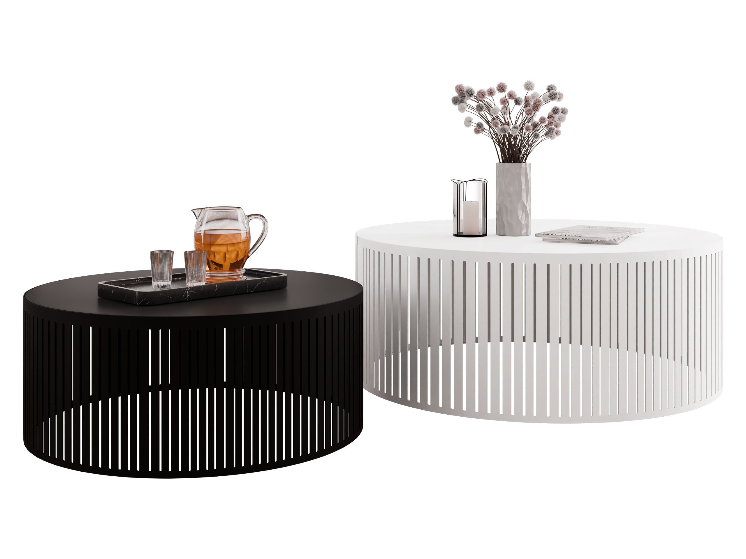 MIRJAN24 Couchtisch Velede (2er-Set), Gestell aus Stahl, pulverbeschichtet
