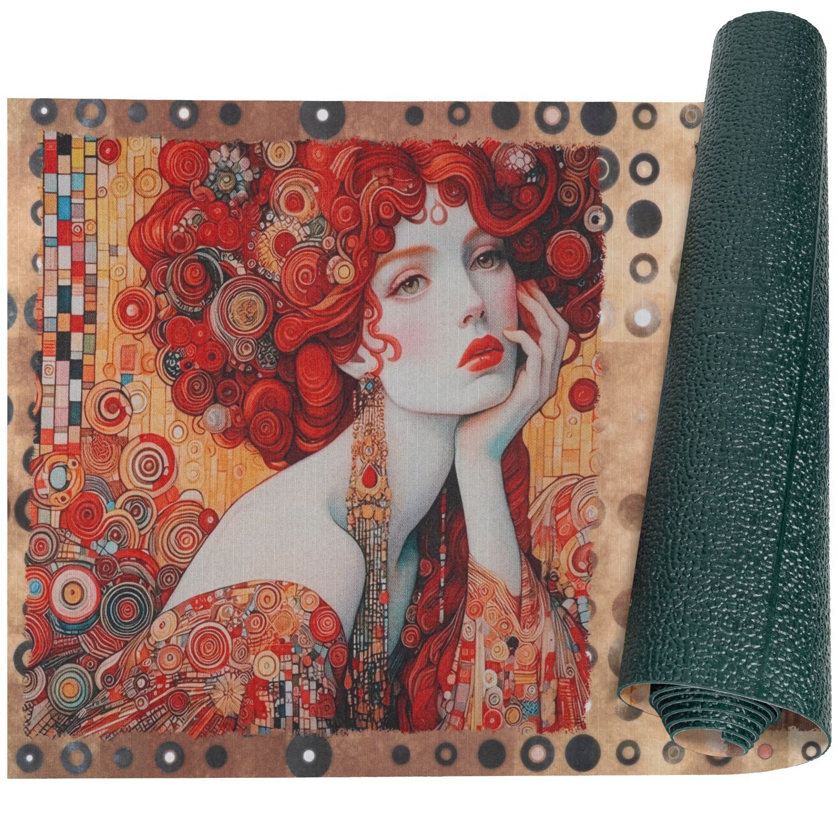 ANRO Küchenläufer RANNA Teppichläufer Bodenmatte Flurläufer Küchenteppich, eckig, Höhe: 3 mm, Meterware rutschfest 100cm Mucha Modern Bunt wasserdicht