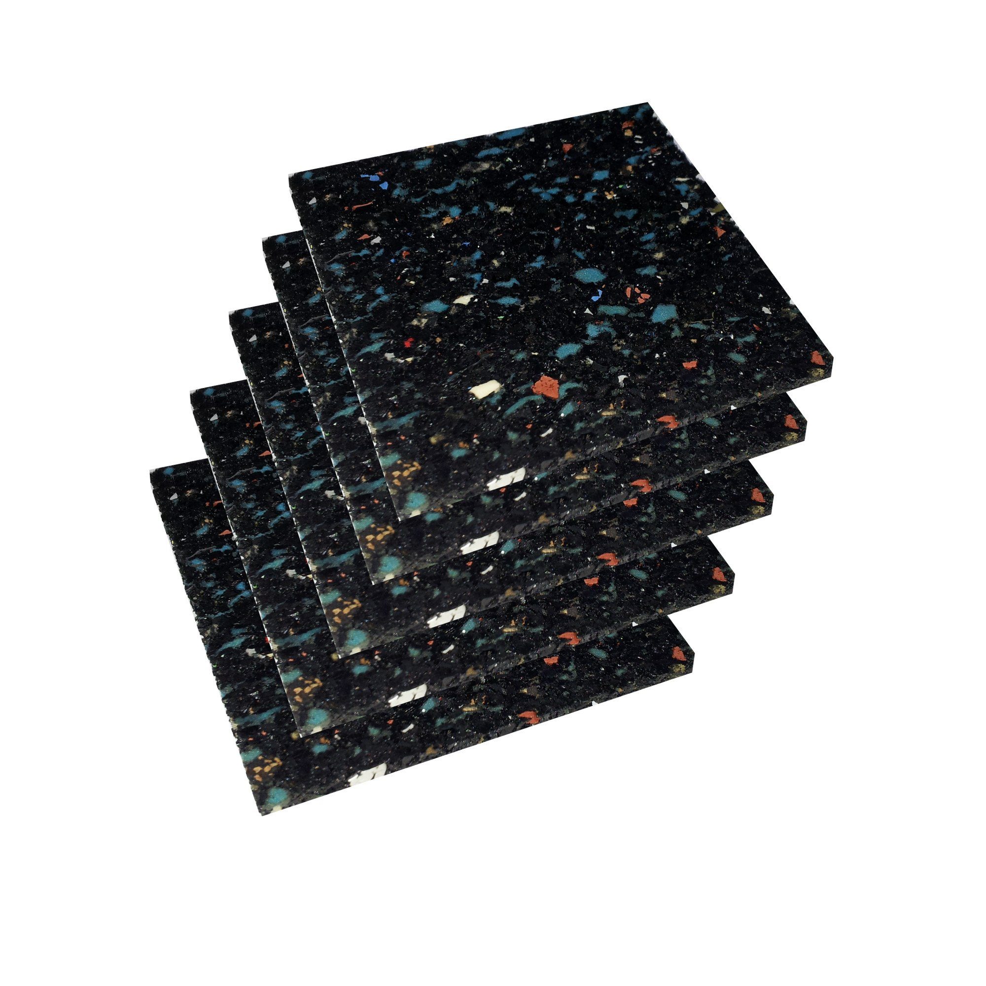 Hofmann & Pabst Terrassendielen Terrassenpads 60 x 60 x 6 mm 100 Stck. Gummigranulatpads, 6,00 mm Stärke, (100-St., Pads 60x60x6mm; 100 Stck), wasserfest, trittschalldämmend, witterungsbeständig