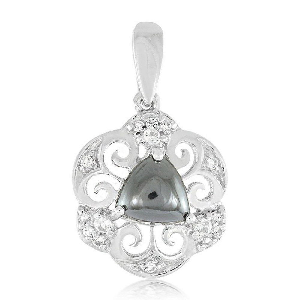 Cavill Kettenanhänger Cavill eleganter Silberanhänger mit 2,62 ct schwarzem Hämatit (1-tlg)