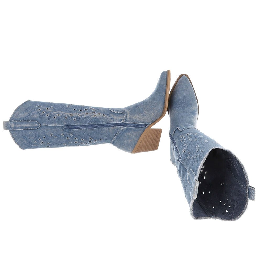 Ital-Design Damen Cowboyboots Western Sommerboots (88843819) Blockabsatz St günstig online kaufen