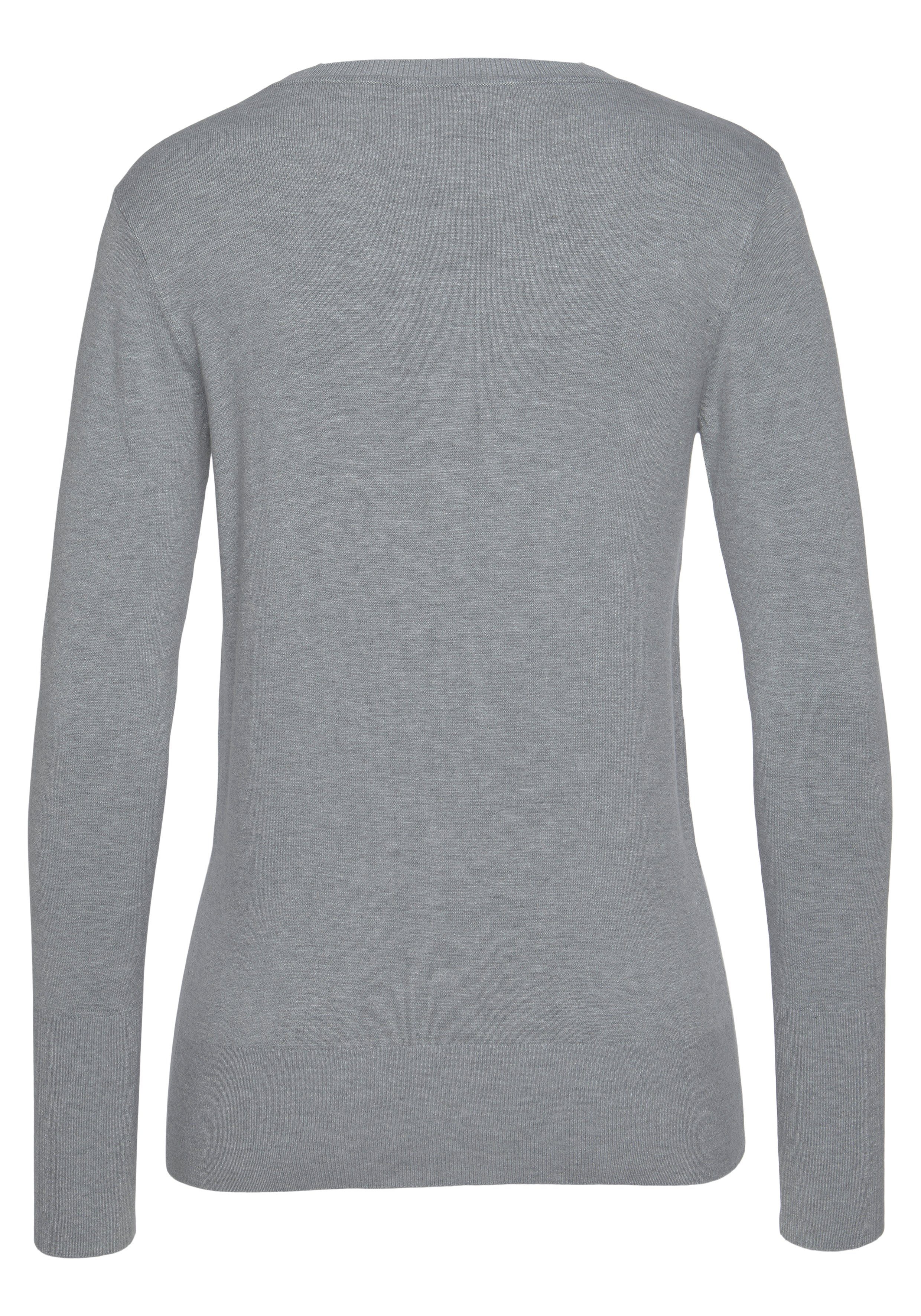 Vivance by Lascana V-Ausschnitt-Pullover in taillierter Form weicher Strickpullover, Feinstrickpullover, V-Pullover, Basic – Bild 4 von 5