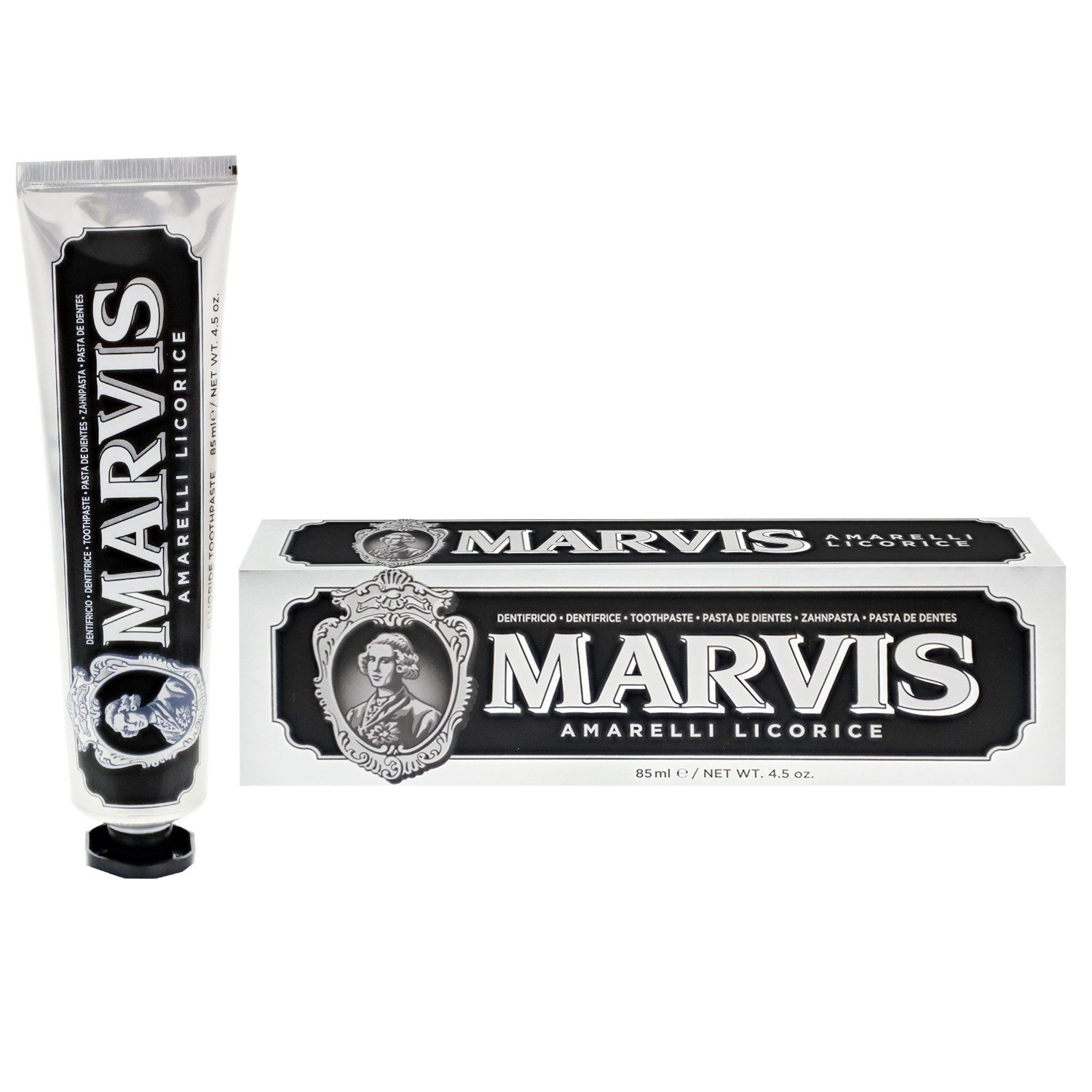 Marvis Zahnseide-Stick Marvis Amarelli Licorice Toothpaste Zahncreme 85ml Lakritz und frische