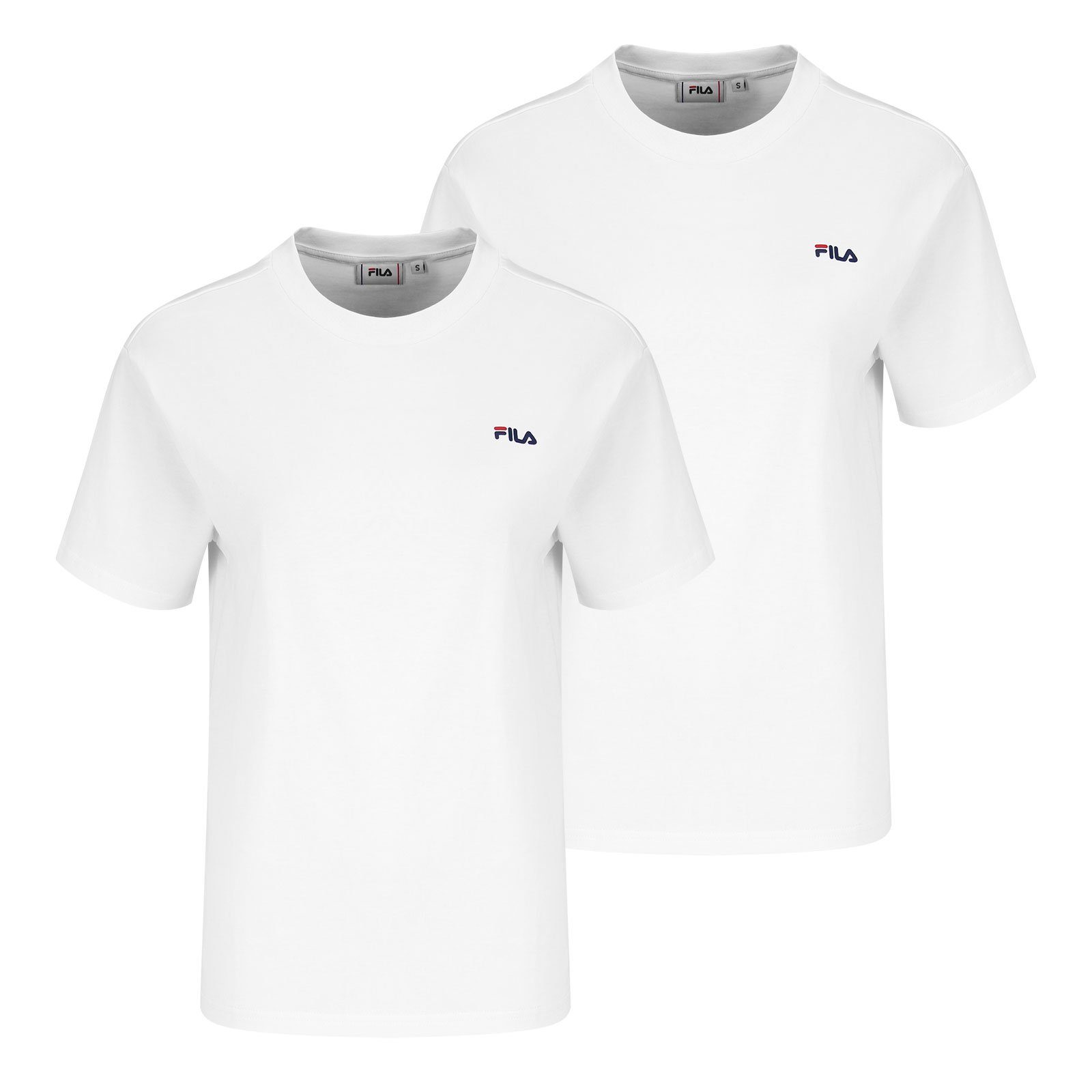 Fila T-Shirt 2er Pack Bari aus weichem Baumwollmaterial 13108 white / white