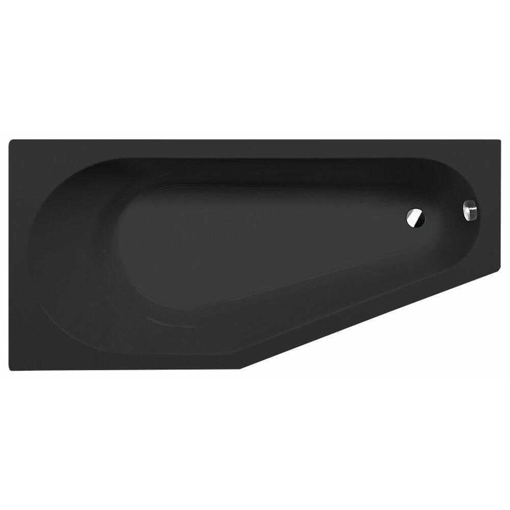 HAK Badewanne TIGRA asymmetrische Badewanne 170x80x46cm,schwarz, (1-tlg)