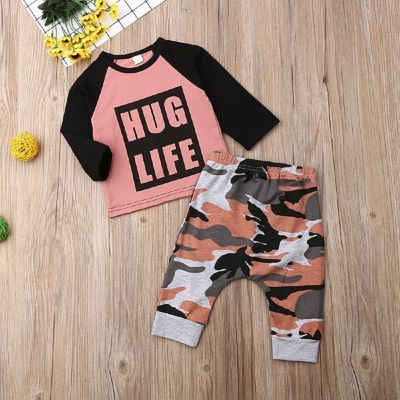 Babyhafen Shirt & Hose 2er Set Baby Jungen komplett Babykleidung Camouflage (Set, 2-tlg., Gr. 80)