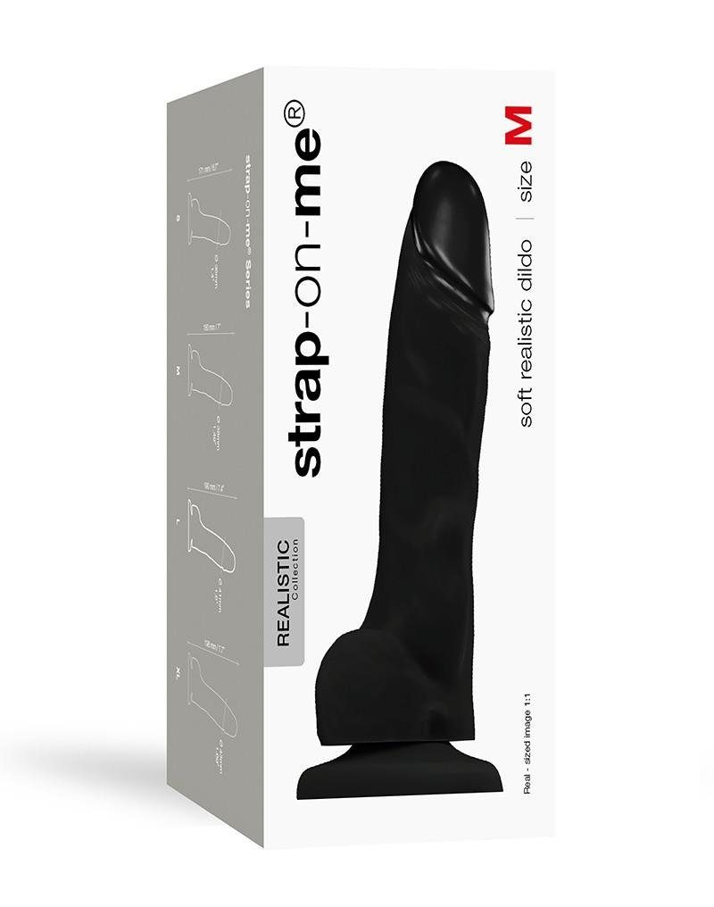 strap-on-me® Strap-on-Dildo Soft Realistic Dildo M schwarz