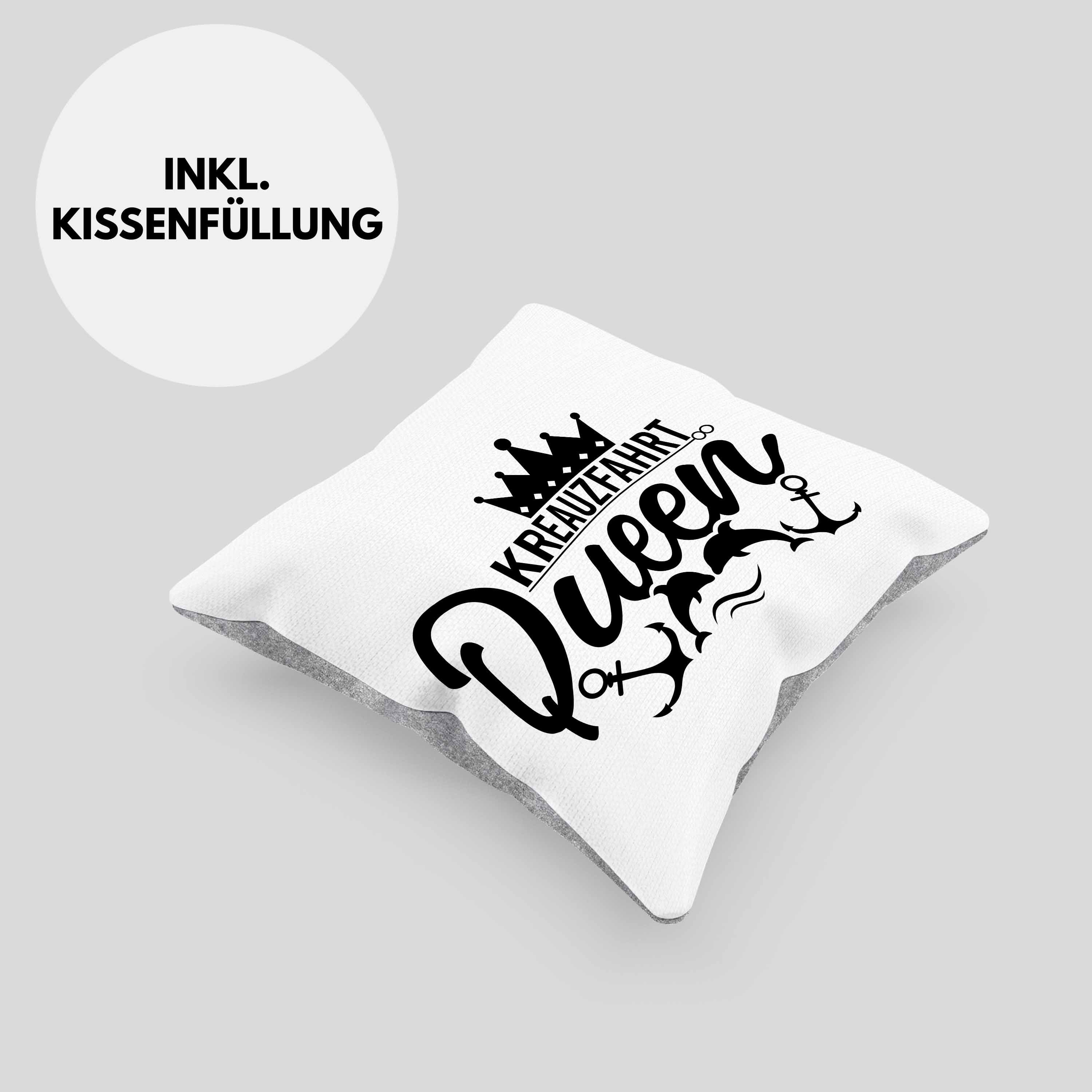 Trendation Dekokissen Trendation - Sendepause Jahre Kissen mit 40x40 Geschenk Dekokissen Füllung 80er Grau Geschenkidee Jahre 90er Fan