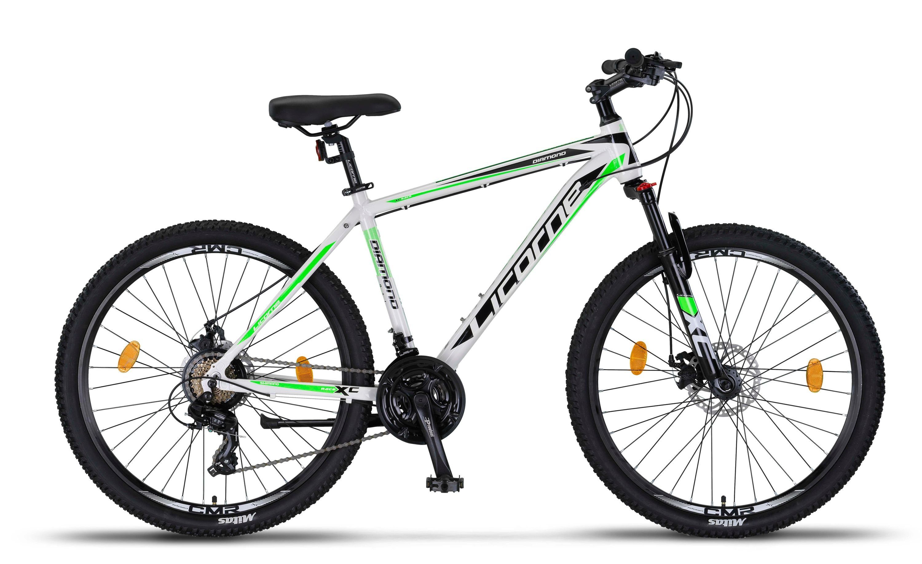 und Premium Licorne Licorne Bike Weiss Alu Diamond 27.5 Mountainbike 26, Zoll, 21 Gang 29 Mountainbike Bike