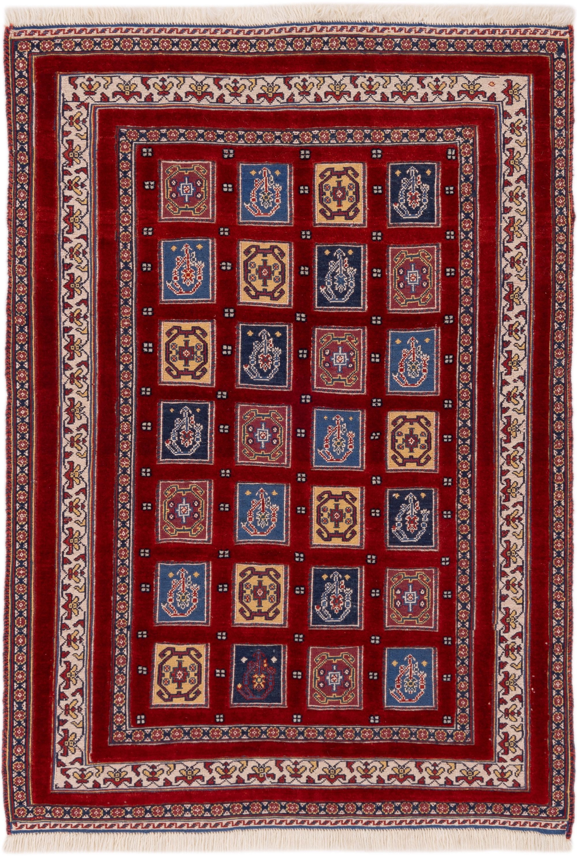 CABBEL Orientteppich Kelim Mafrash Teppich 90x130 cm handgewebt Wolle Persien Unikat, rechteckig, Höhe: 4 mm, Unikat; handgewebt; beidseitig nutzbar