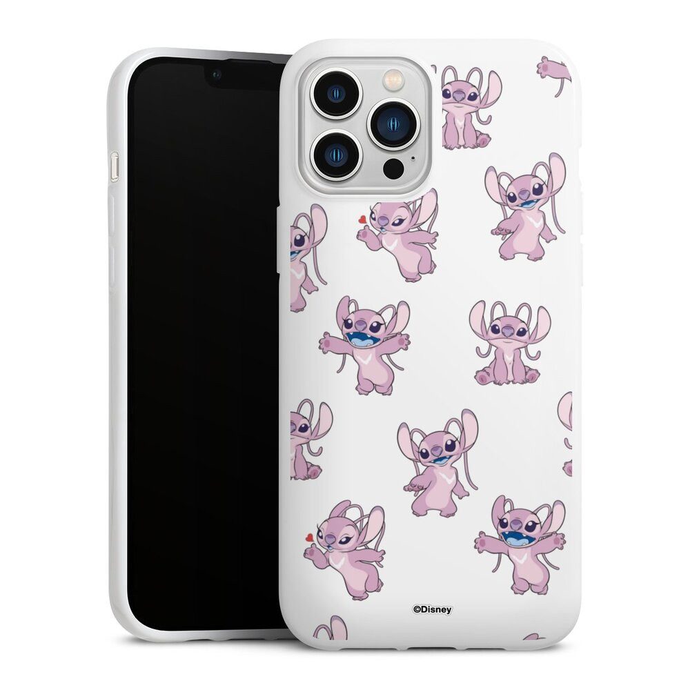 DeinDesign Handyhülle Lilo & Stitch Engel Disney Angel Faces Pattern Transparent, Apple iPhone 13 Pro Max Silikon Hülle Bumper Case Handy Schutzhülle