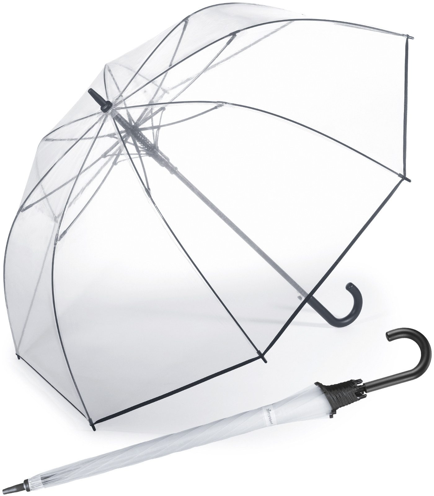 HAPPY RAIN Stockregenschirm Transparentschirm für Damen günstig online kaufen