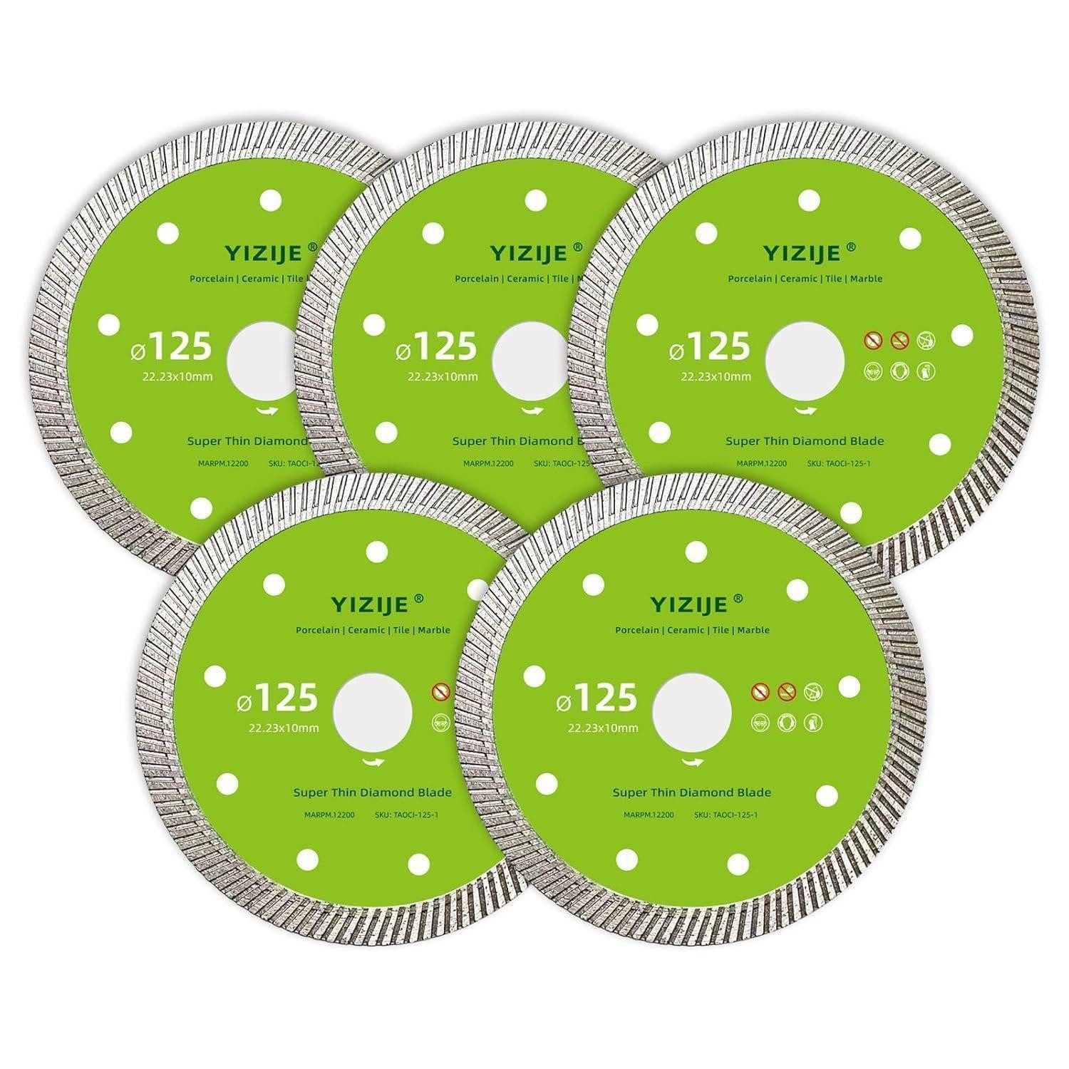 LuxusKollektion Diamanttrennscheibe XXL Diamant Trennscheiben 125mm 5er Set