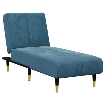 vidaXL Sofa 2-tlg. Sofagarnitur Blau Samt