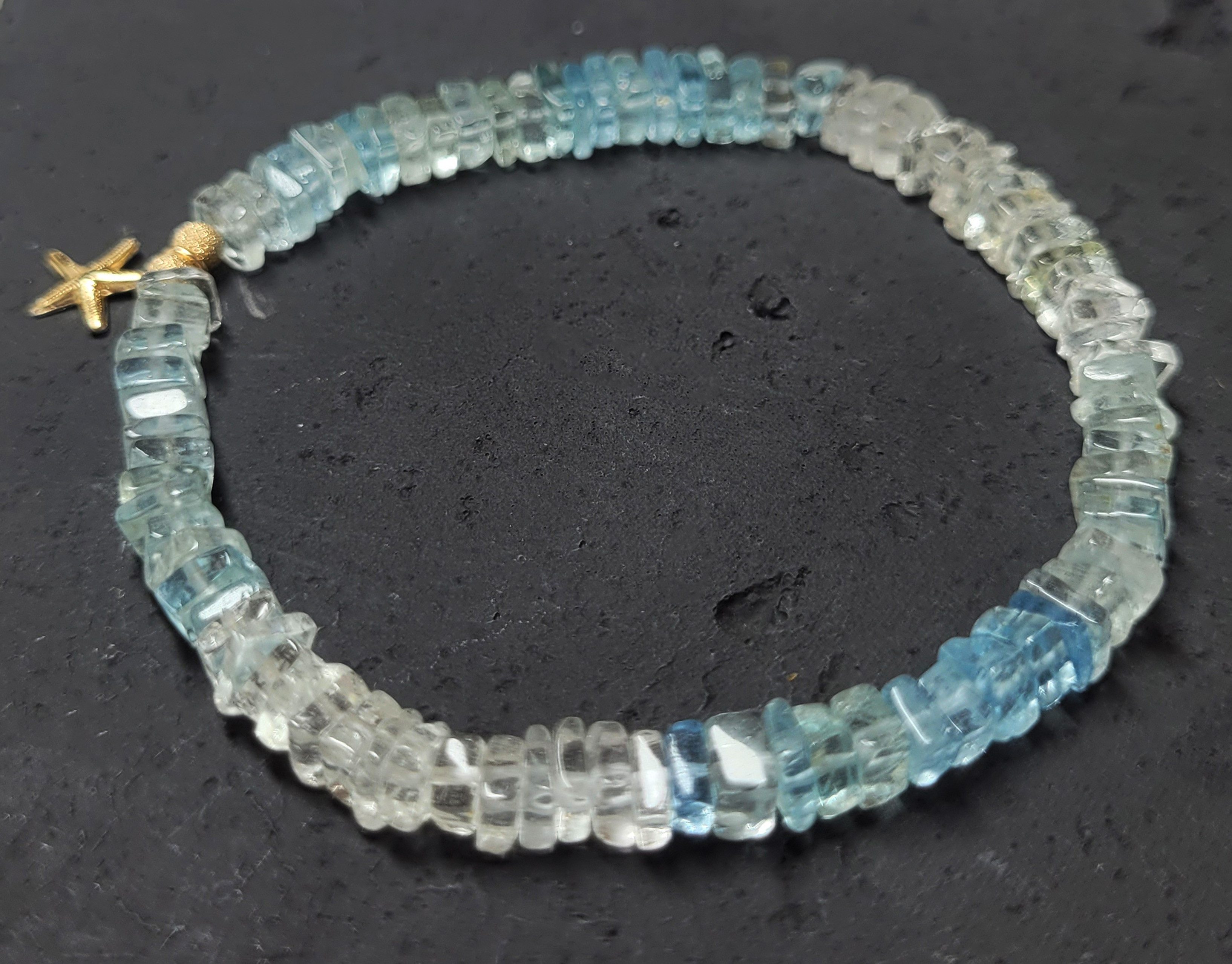 GOLDEN Perlenarmband Aquamarin Armband, Aquamarin Schmuck, günstig online kaufen