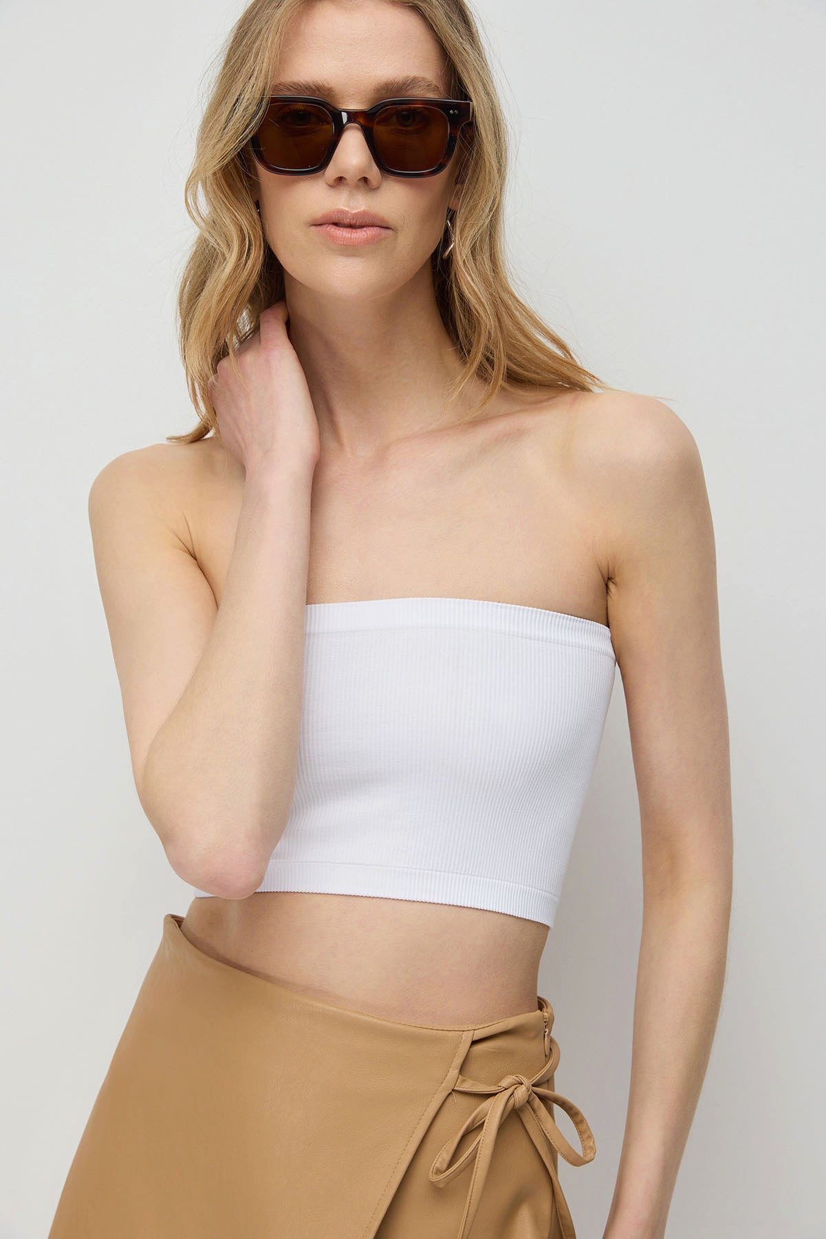 Crop-Top Trägerloses Crop-Top